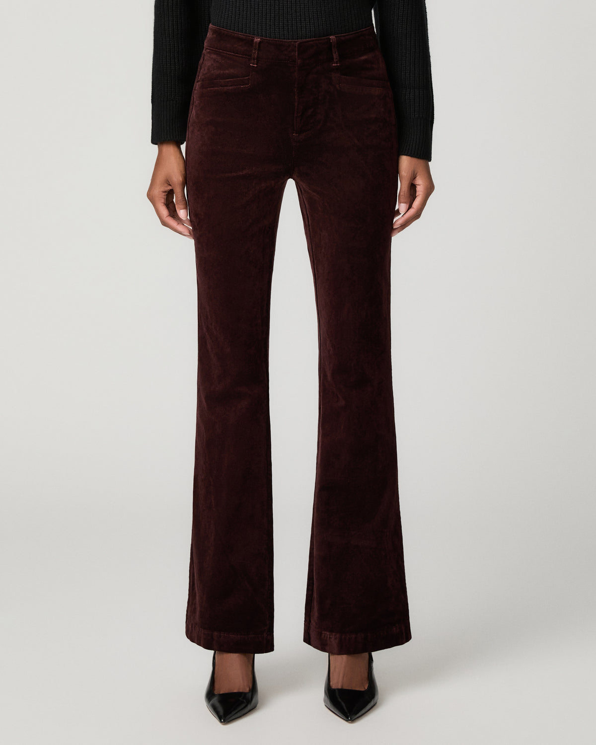 High Rise Laurel Canyon 32 Inch Bootcut Jean - Burgundy 23
