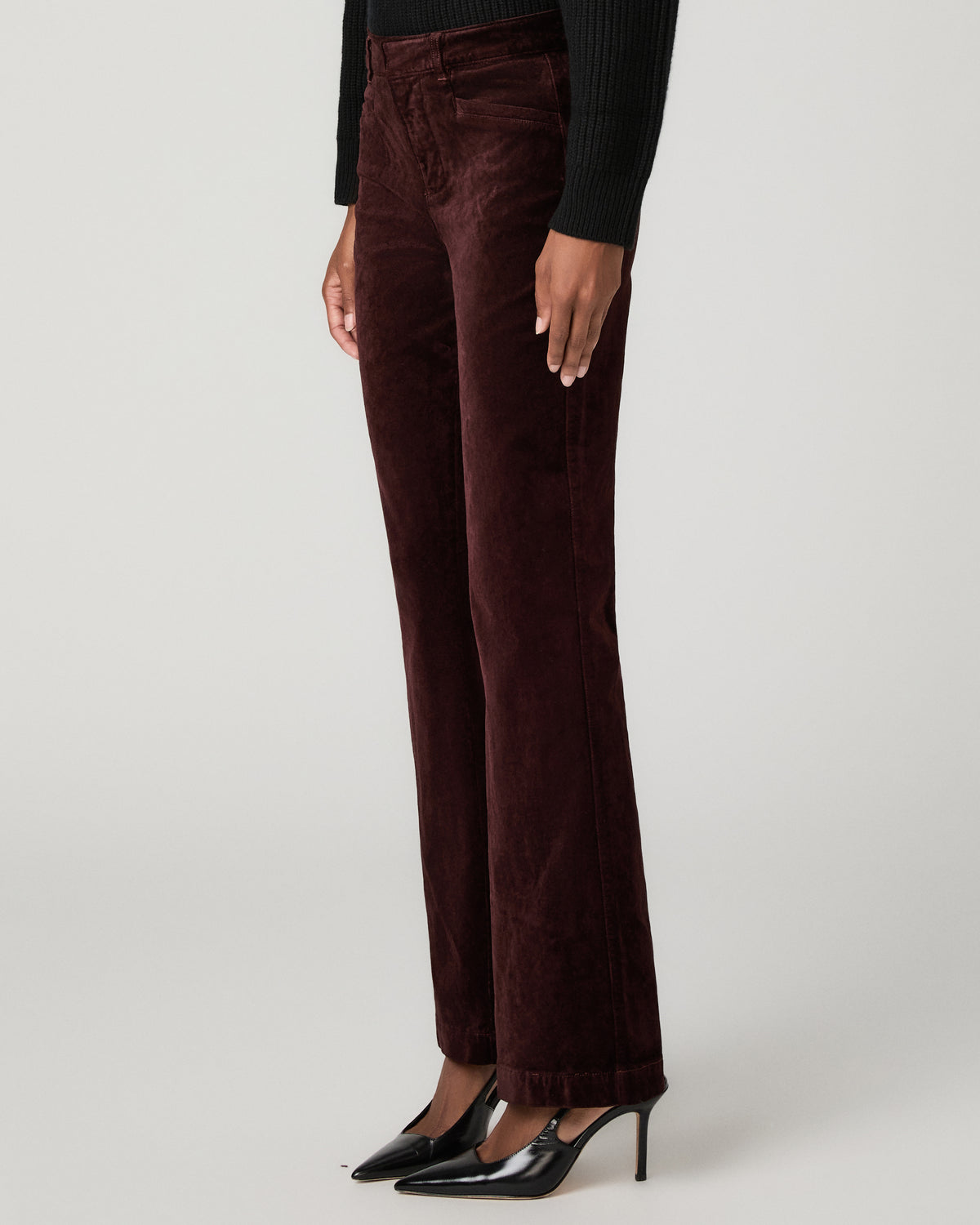 High Rise Laurel Canyon 32 Inch Bootcut Jean - Burgundy 23