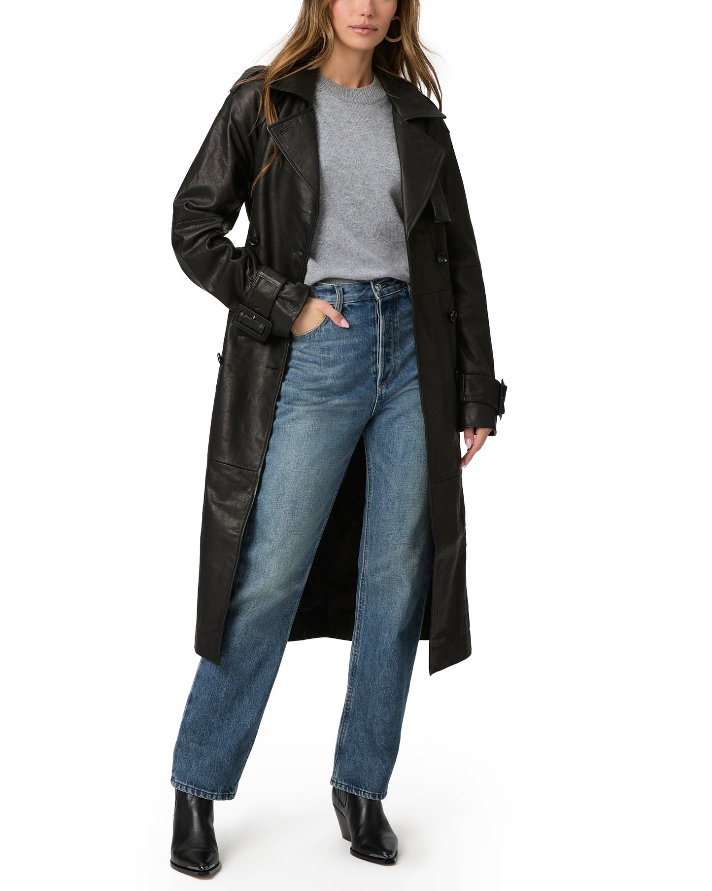 Hanni Coat - Black Leather