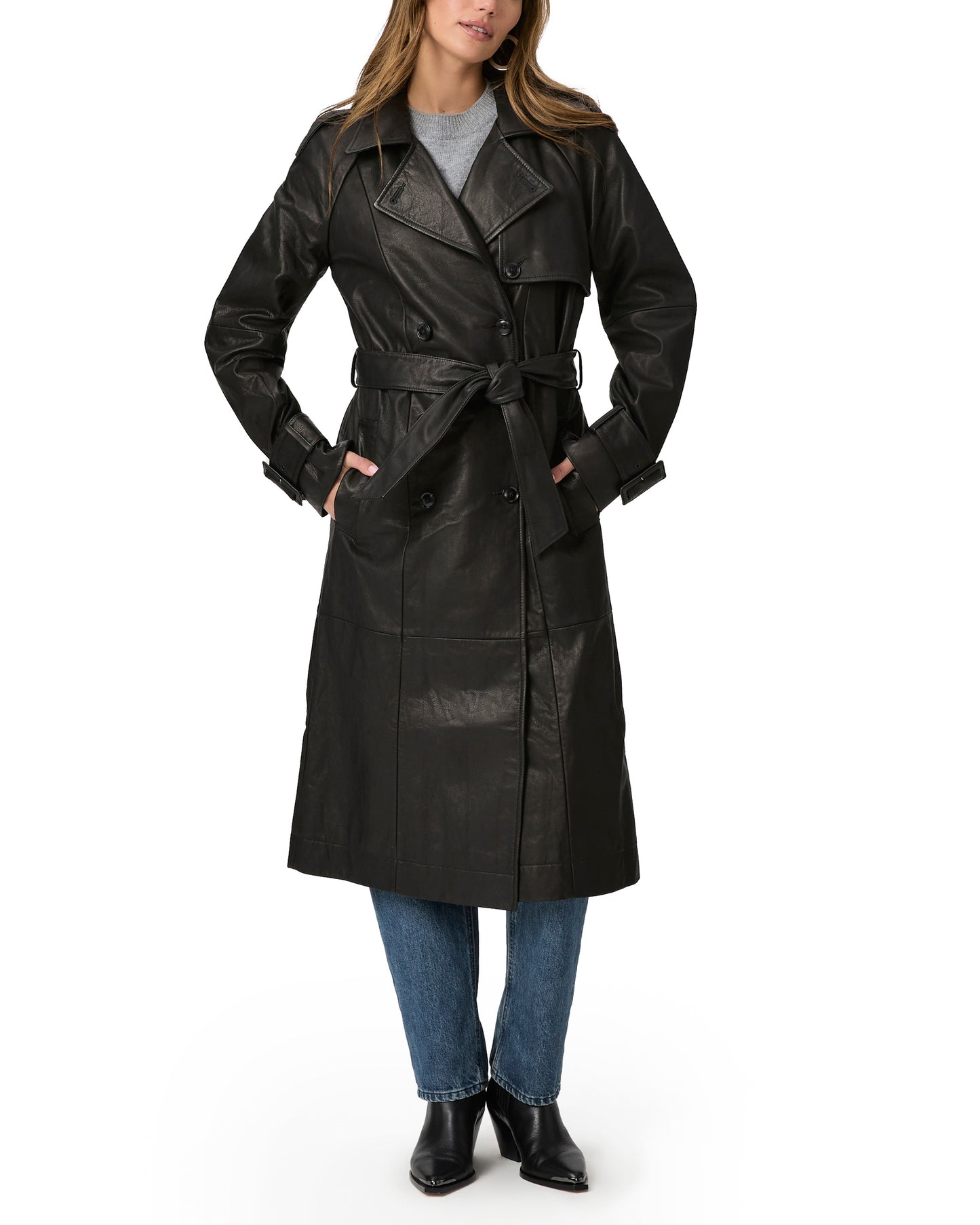 Hanni Coat - Black Leather