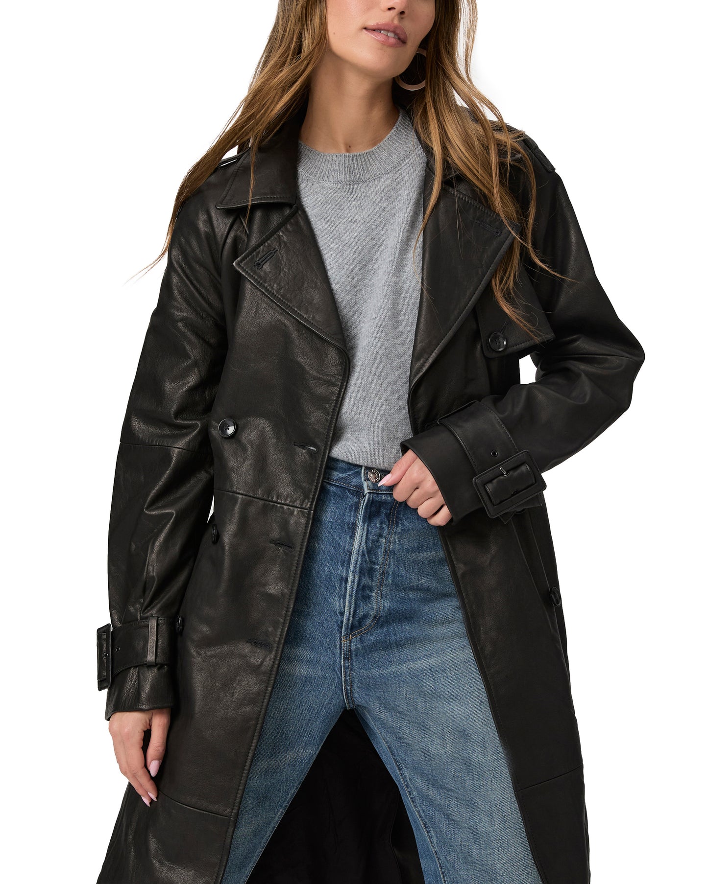 Hanni Coat - Black Leather