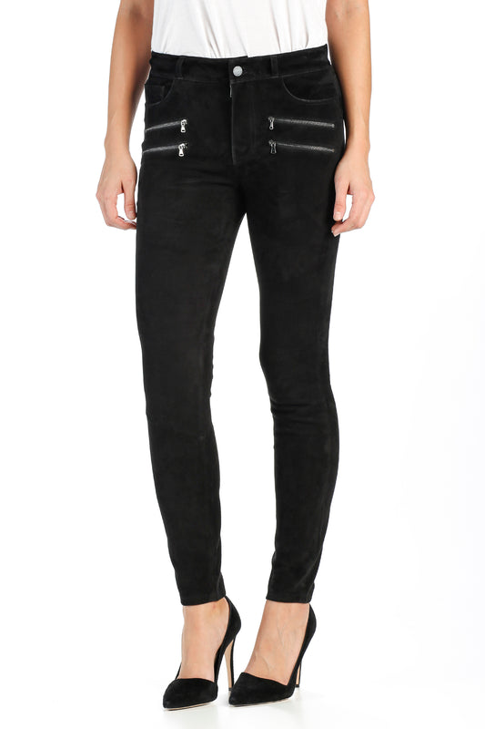 Edgemont Pant - Black Suede