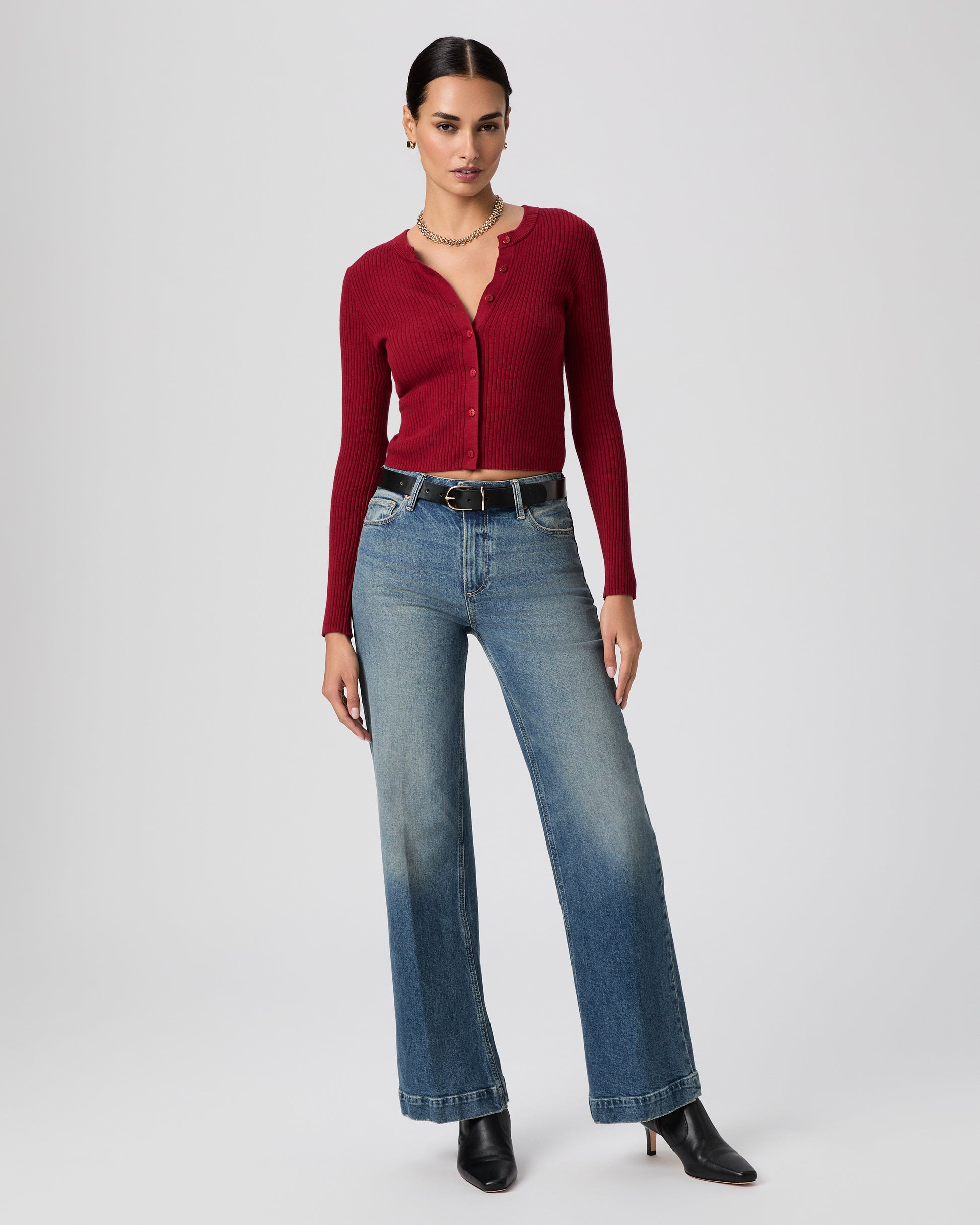 Leenah 32 Inch Wide Leg Jean - Stones 23