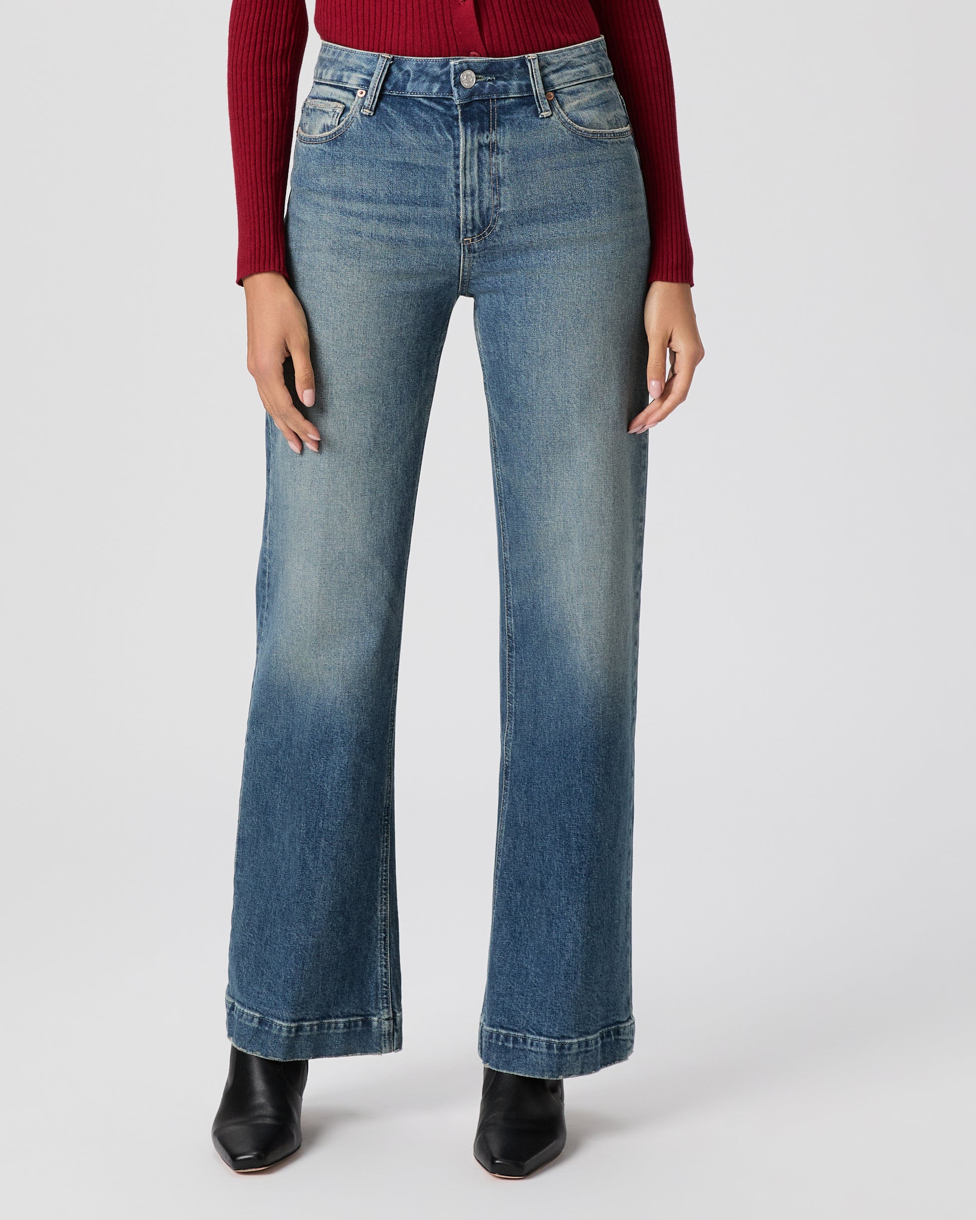 Leenah 32 Inch Wide Leg Jean - Stones 23