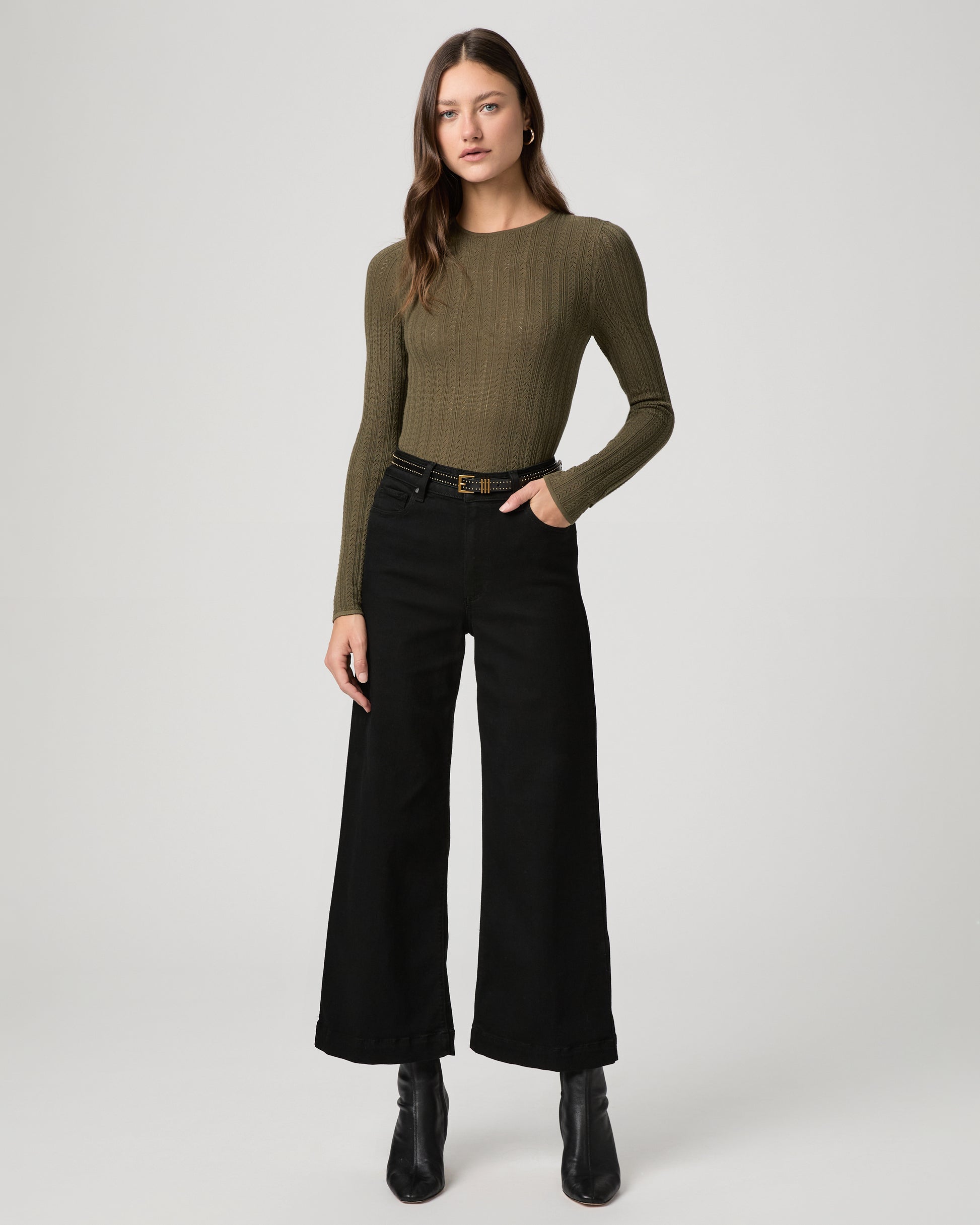Anessa Wide Leg Jean - Black Shadow 23