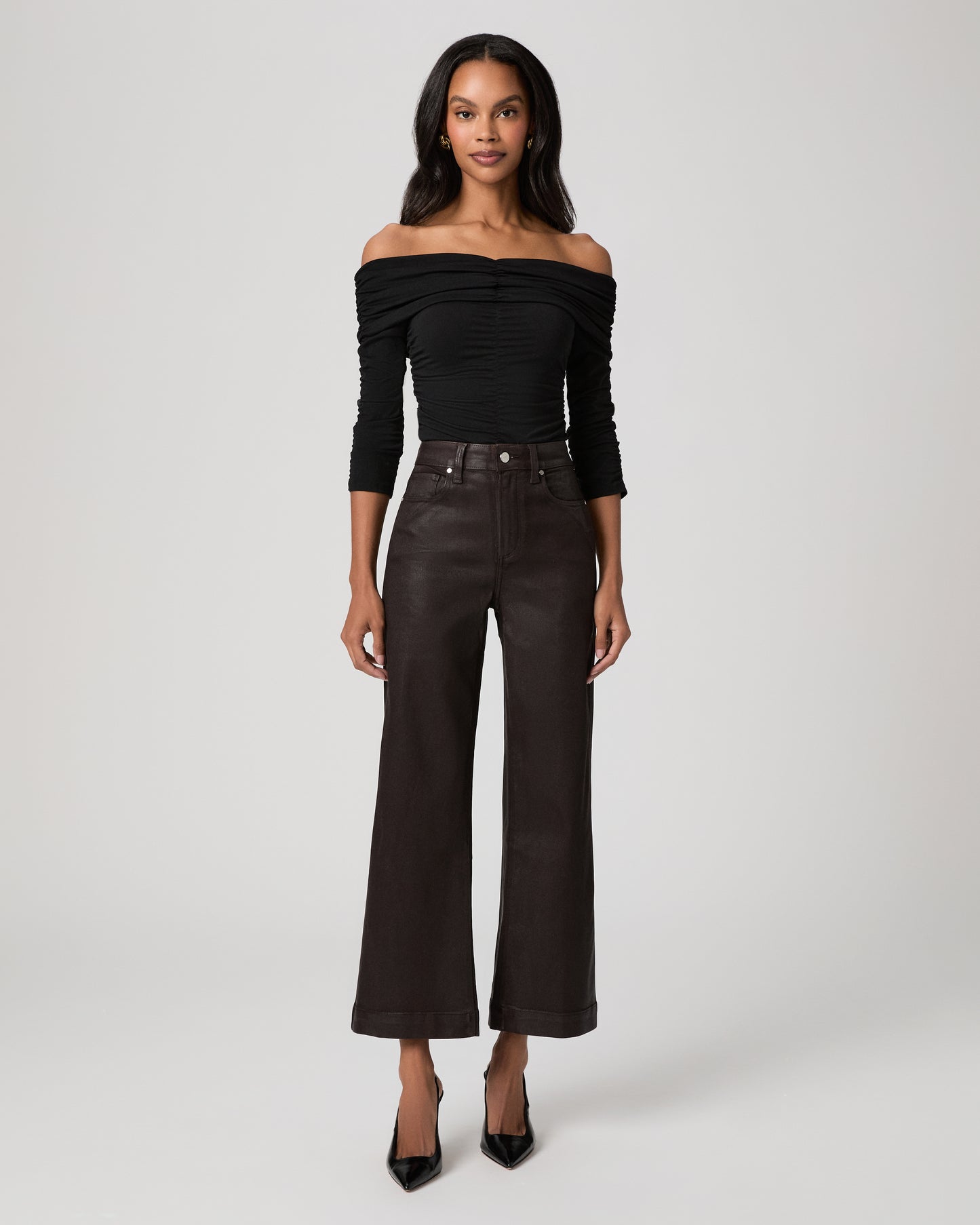 Anessa Wide Leg Jean - Chicory Coffee Luxe Coating 23