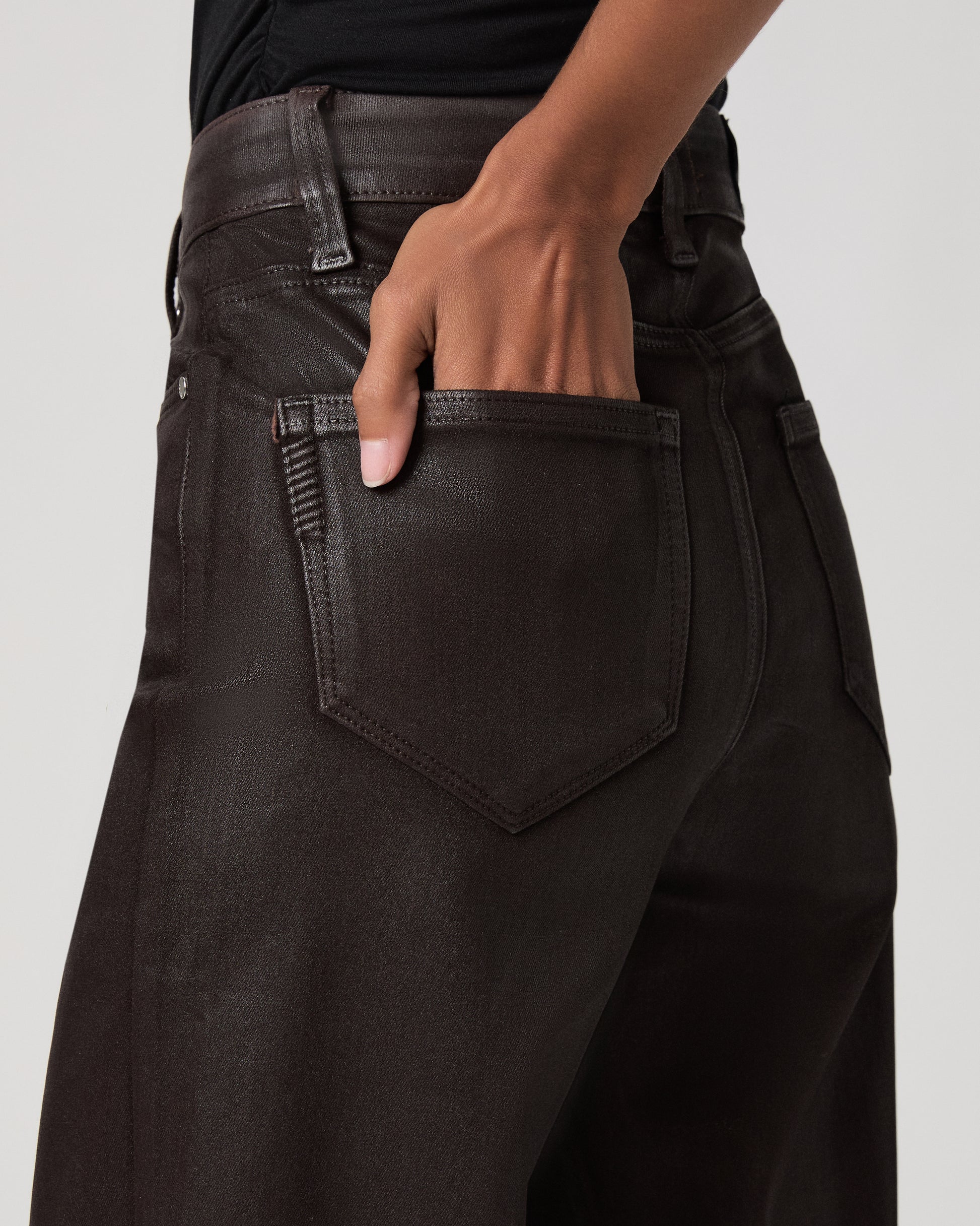 Anessa Wide Leg Jean - Chicory Coffee Luxe Coating 23