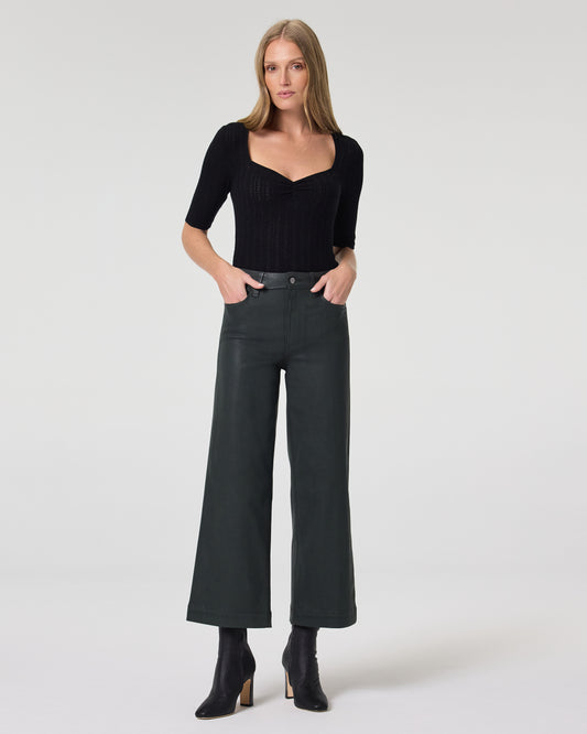 Anessa Wide Leg Jean - Dark Rosin Luxe Coating 23