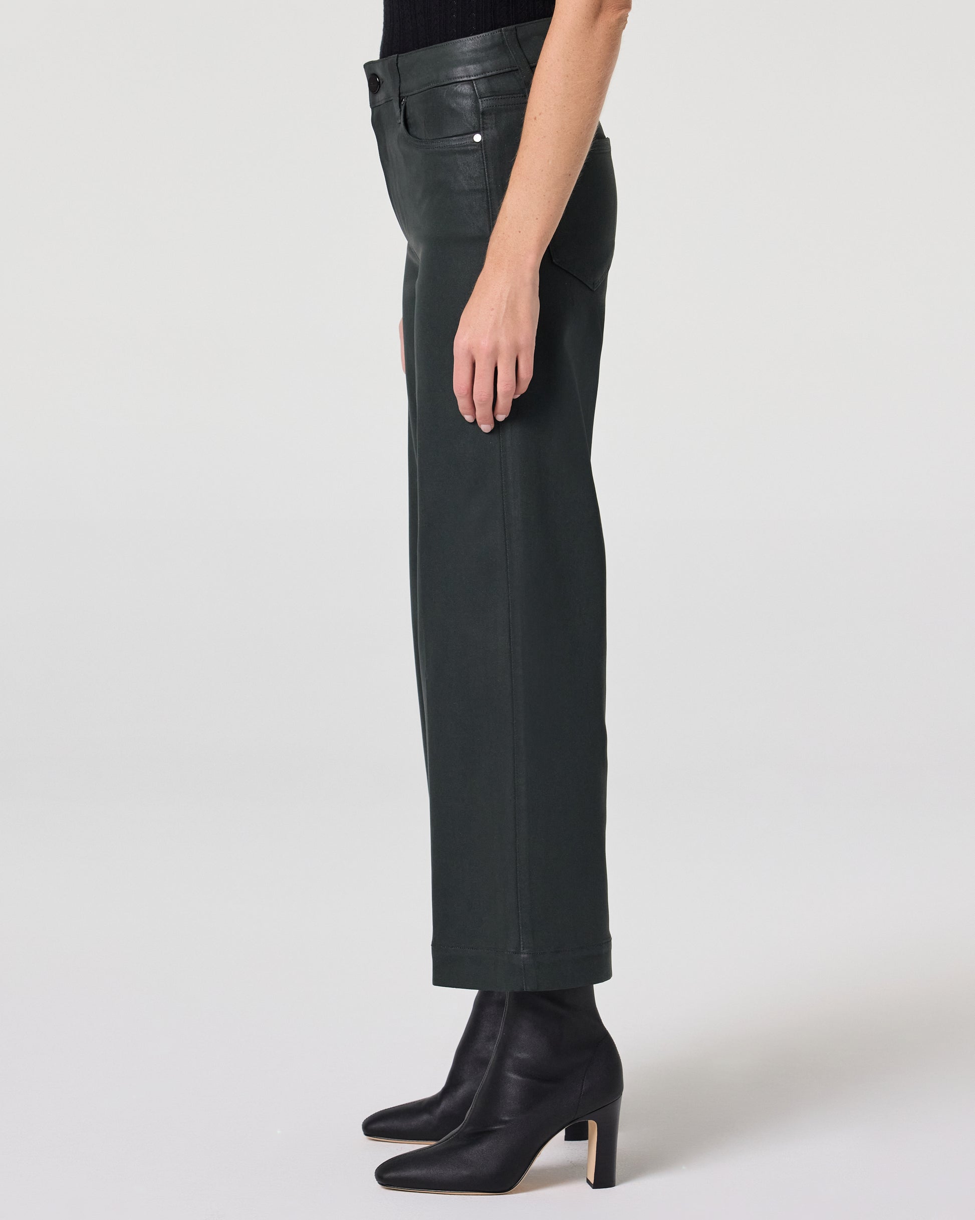 Anessa Wide Leg Jean - Dark Rosin Luxe Coating 23