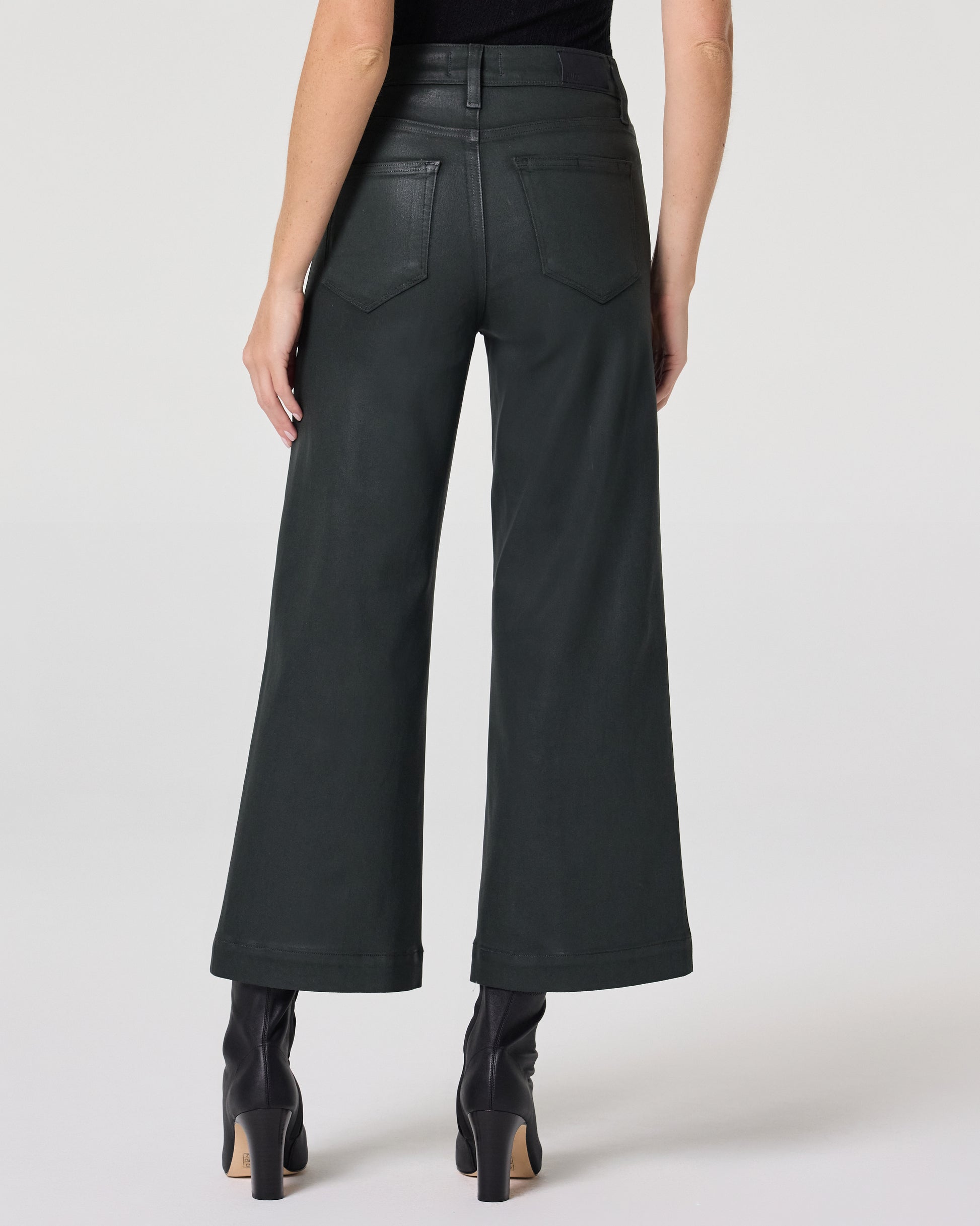 Anessa Wide Leg Jean - Dark Rosin Luxe Coating 23