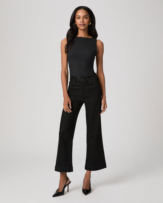 Anessa Wide Leg Jean - Black Fog Luxe Coating 23
