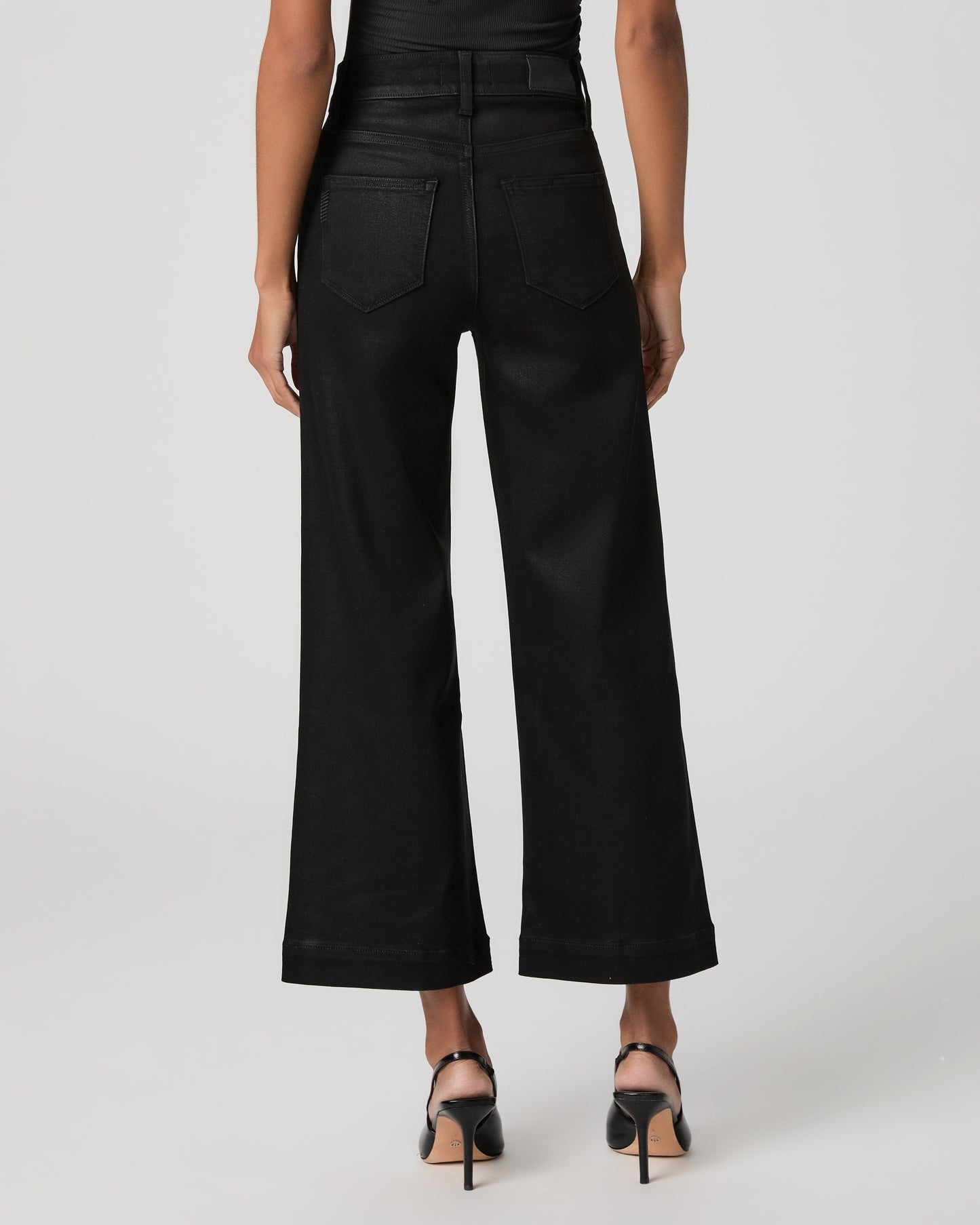 Anessa Wide Leg Jean - Black Fog Luxe Coating 23