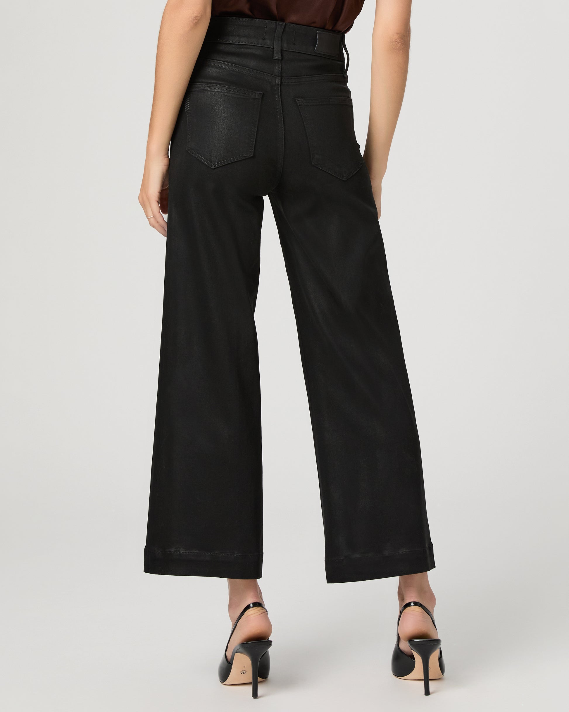 Anessa Wide Leg Jean - Black Fog Luxe Coating 23