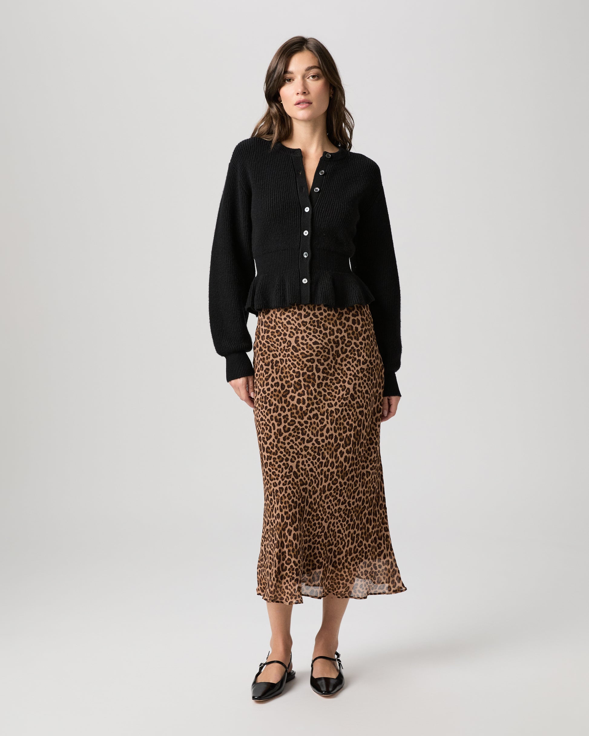 Cicely Midi Skirt - Natural Multi Silk 00