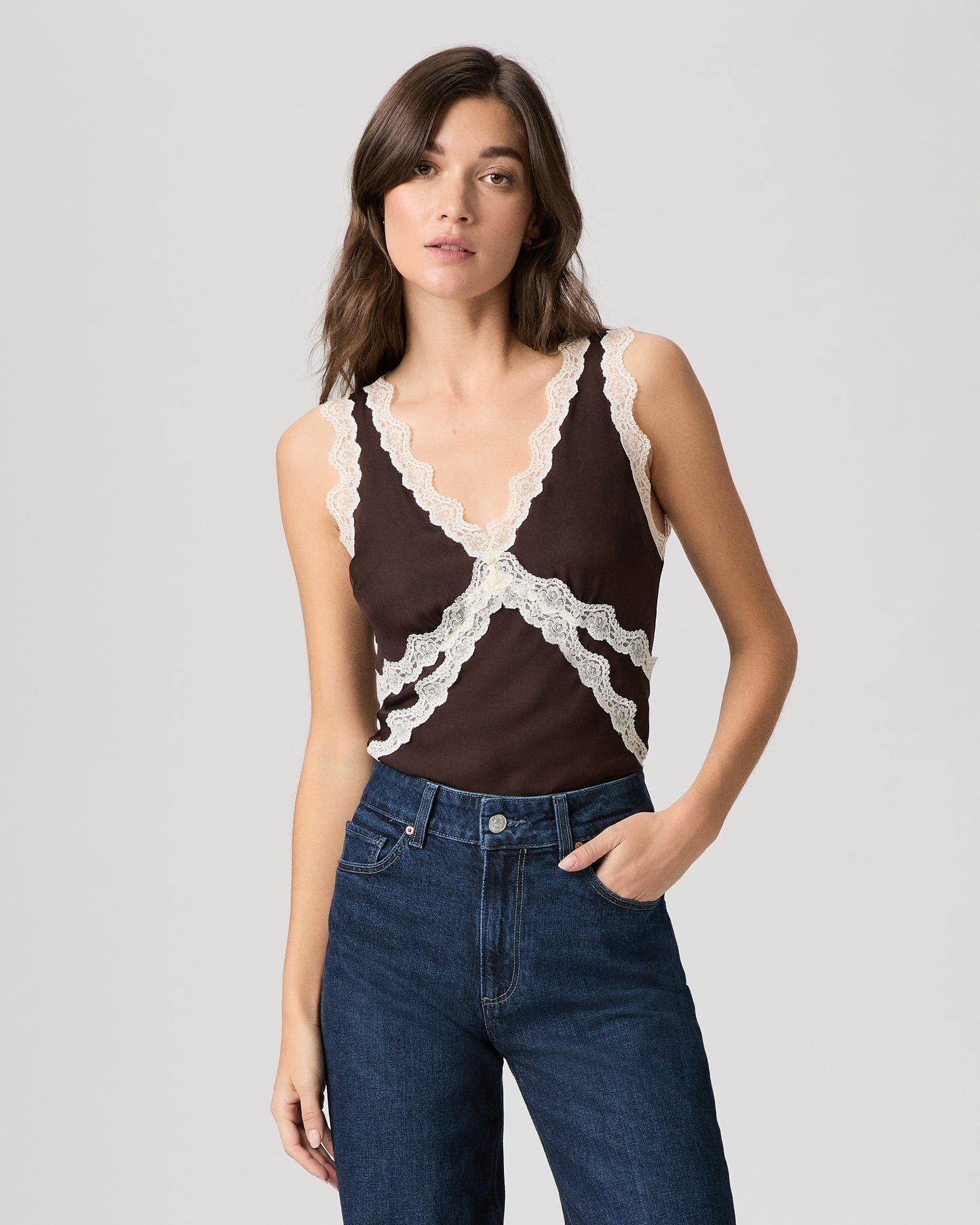 Terezia Top - Chocolate/Ivory XXS