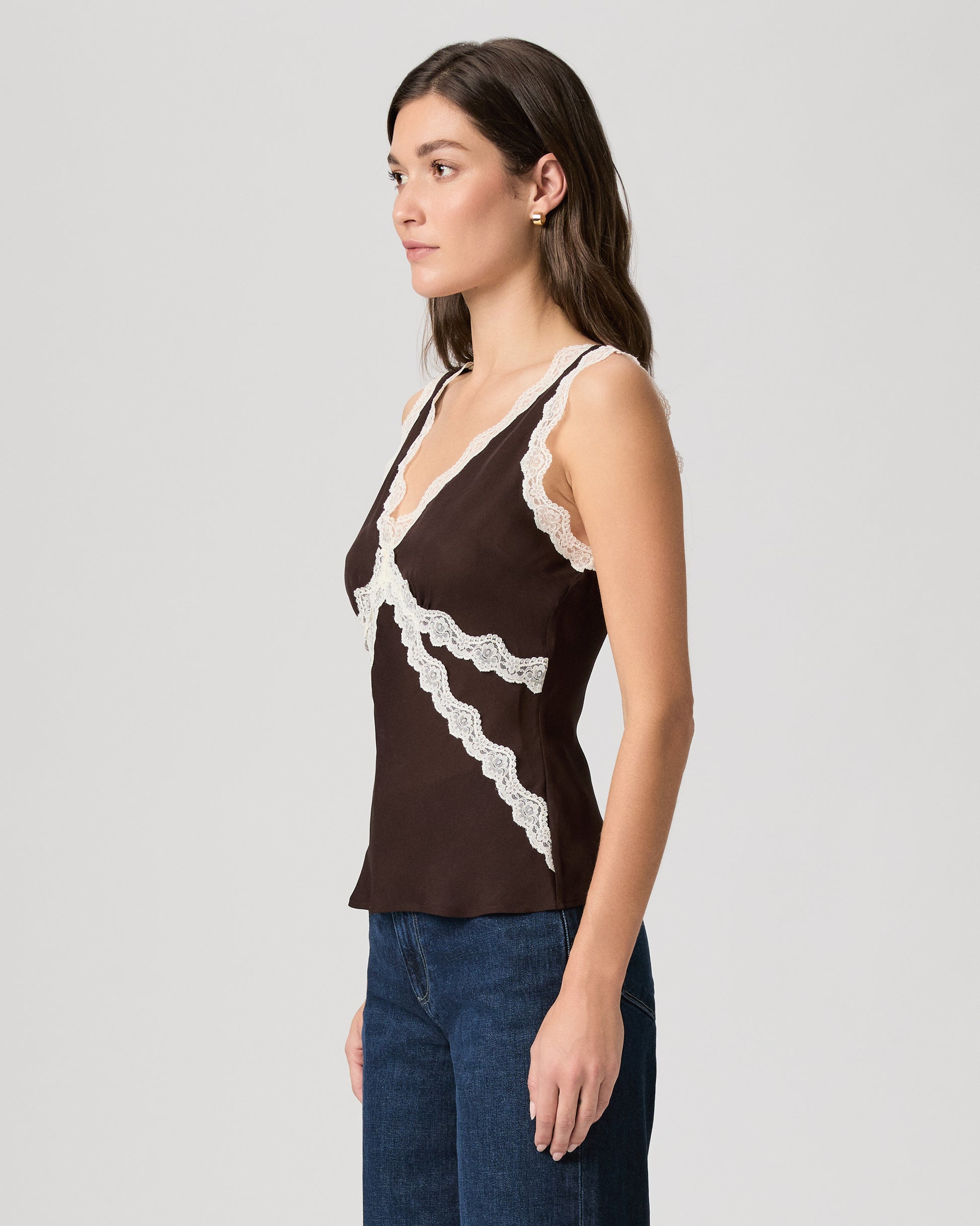 Terezia Top - Chocolate/Ivory XXS