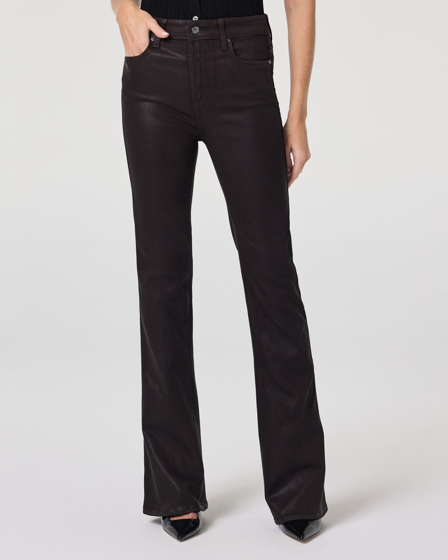 High Rise Laurel Canyon Bootcut Jean - Chicory Coffee Luxe Coating 23