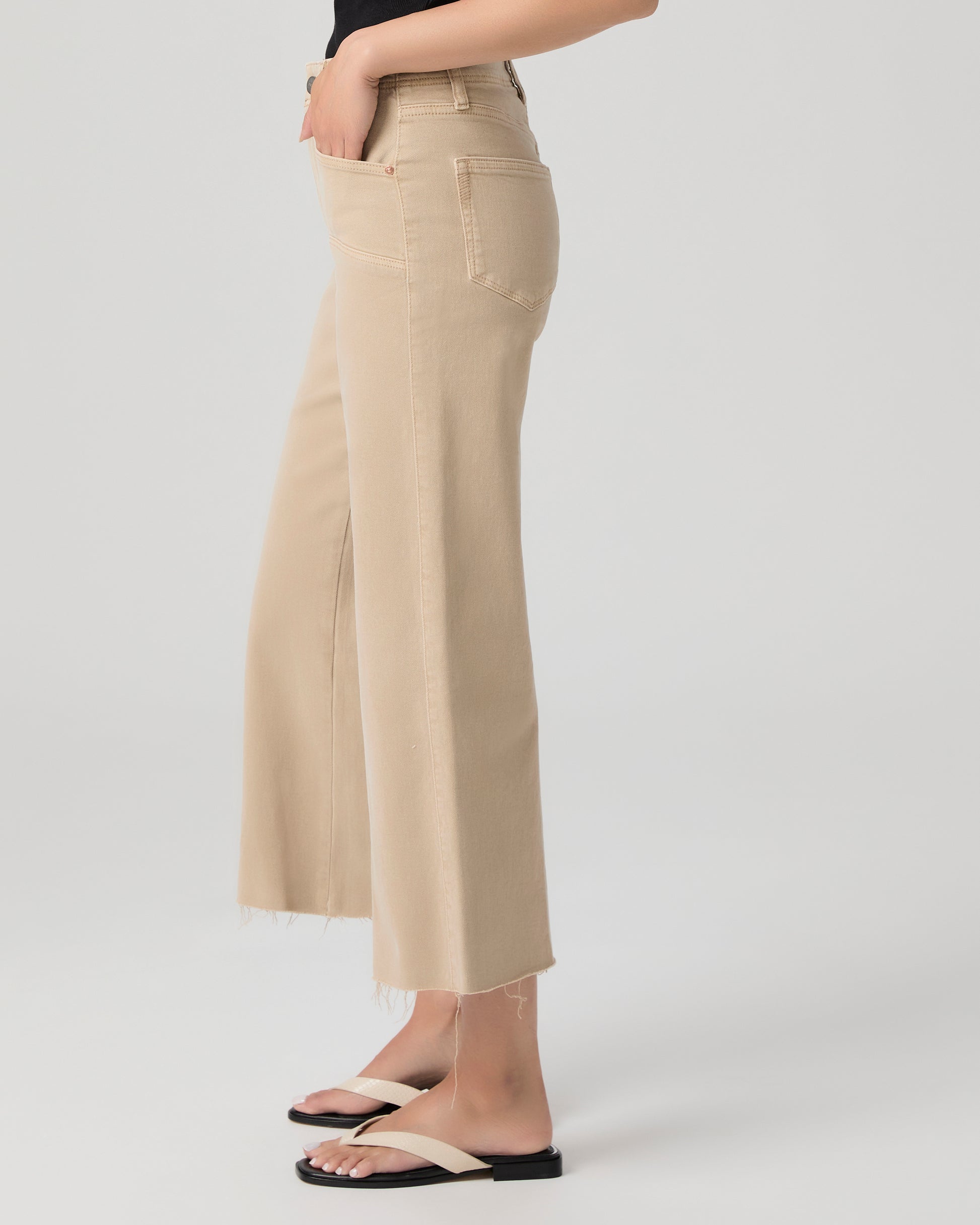 Anessa Petite Wide Leg Jean - Vintage Soft Sand 23