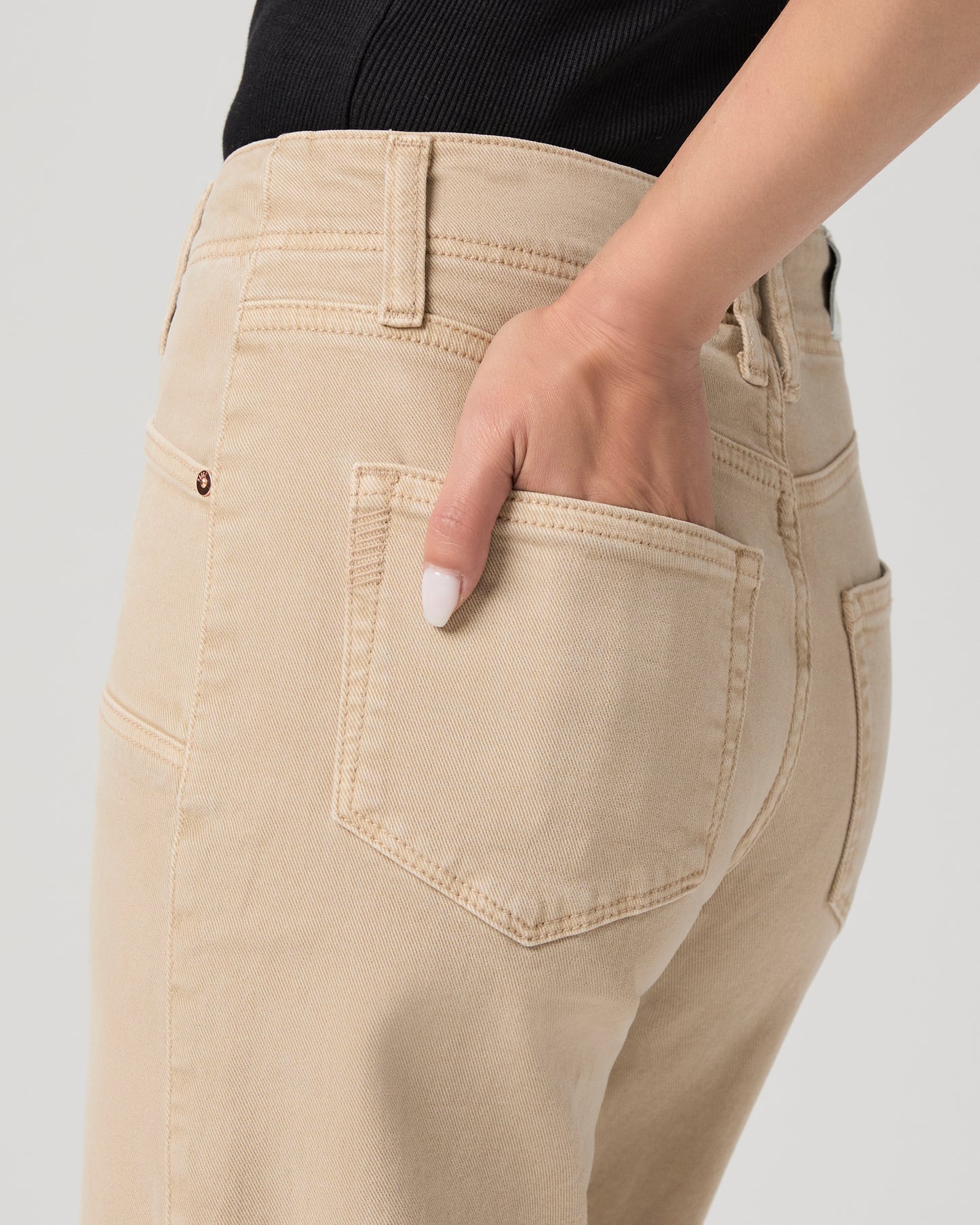 Anessa Petite Wide Leg Jean - Vintage Soft Sand 23