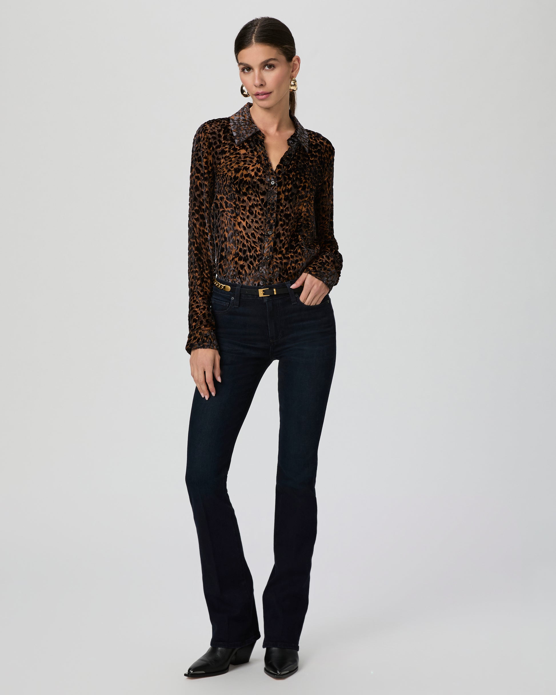 High Rise Manhattan 32 Inch Bootcut Jean - Duchess 23