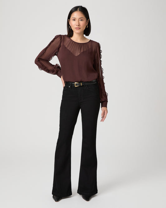 Genevieve Petite Flare Jean - Black Shadow 23