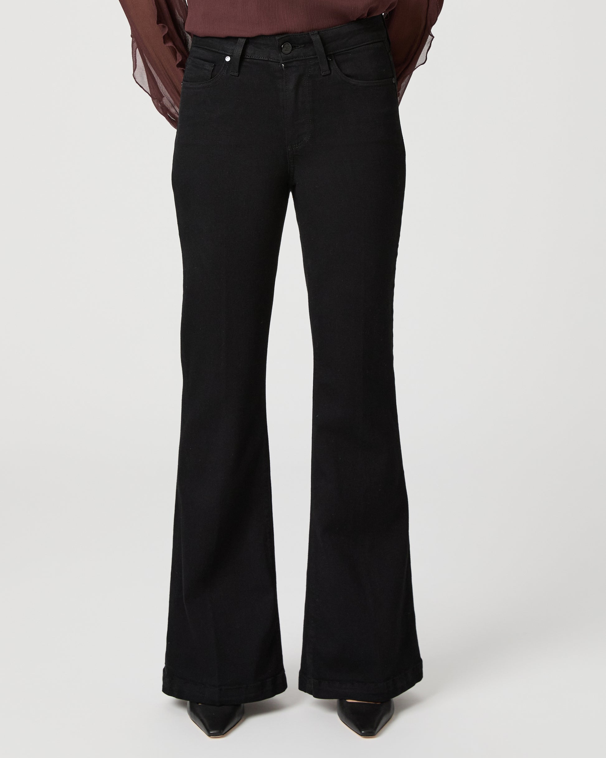 Genevieve Petite Flare Jean - Black Shadow 23