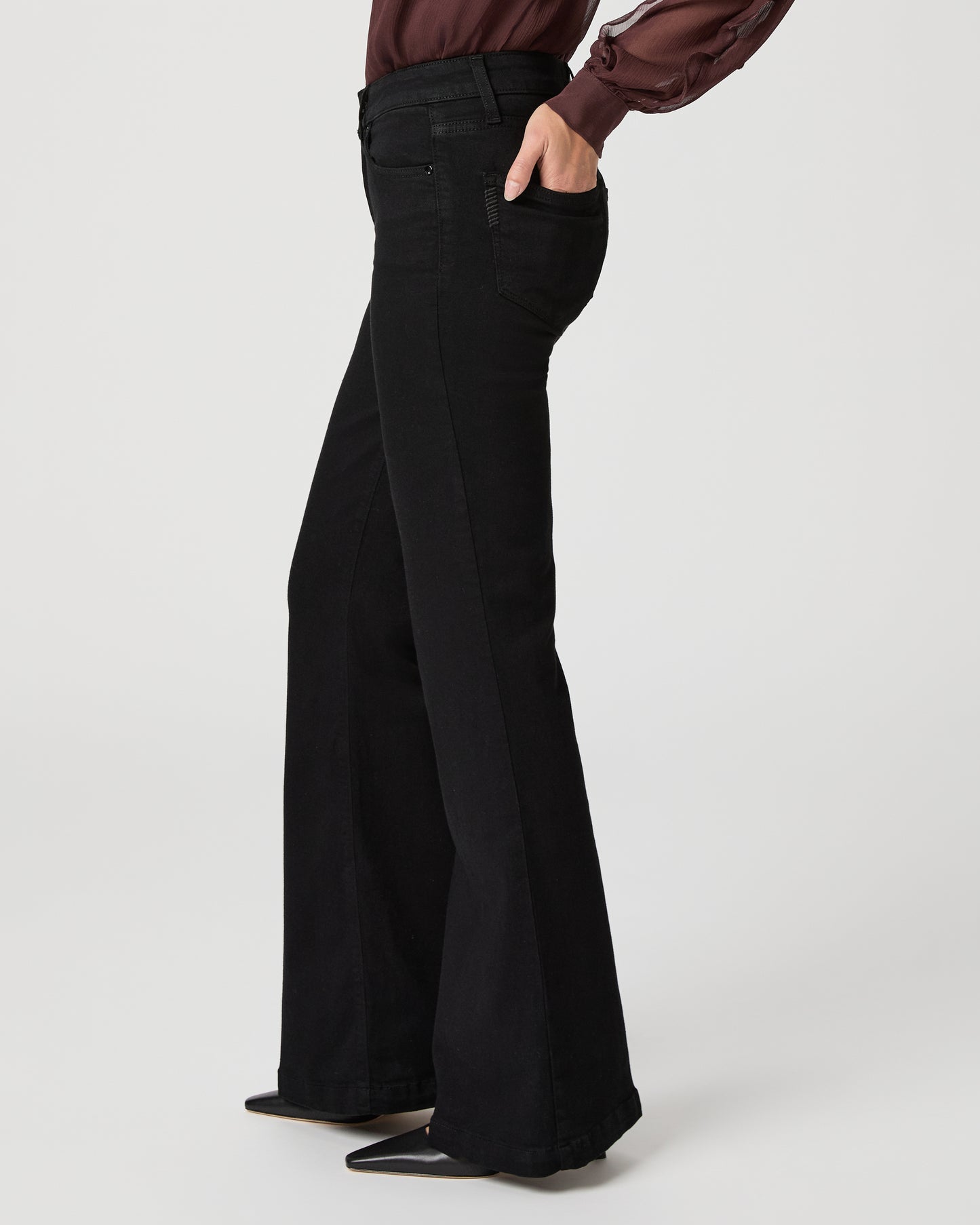 Genevieve Petite Flare Jean - Black Shadow 23