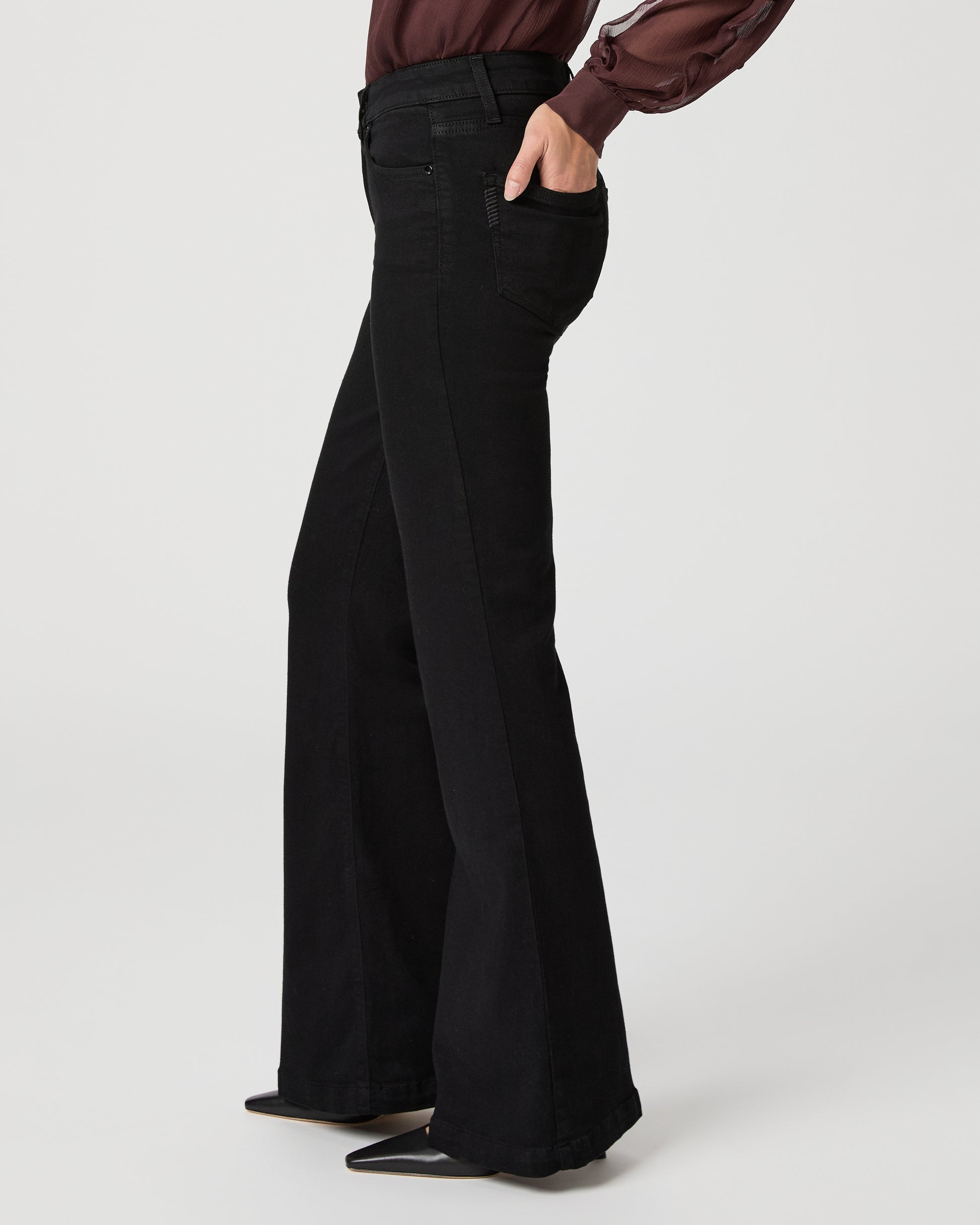 Genevieve Petite Flare Jean - Black Shadow 23