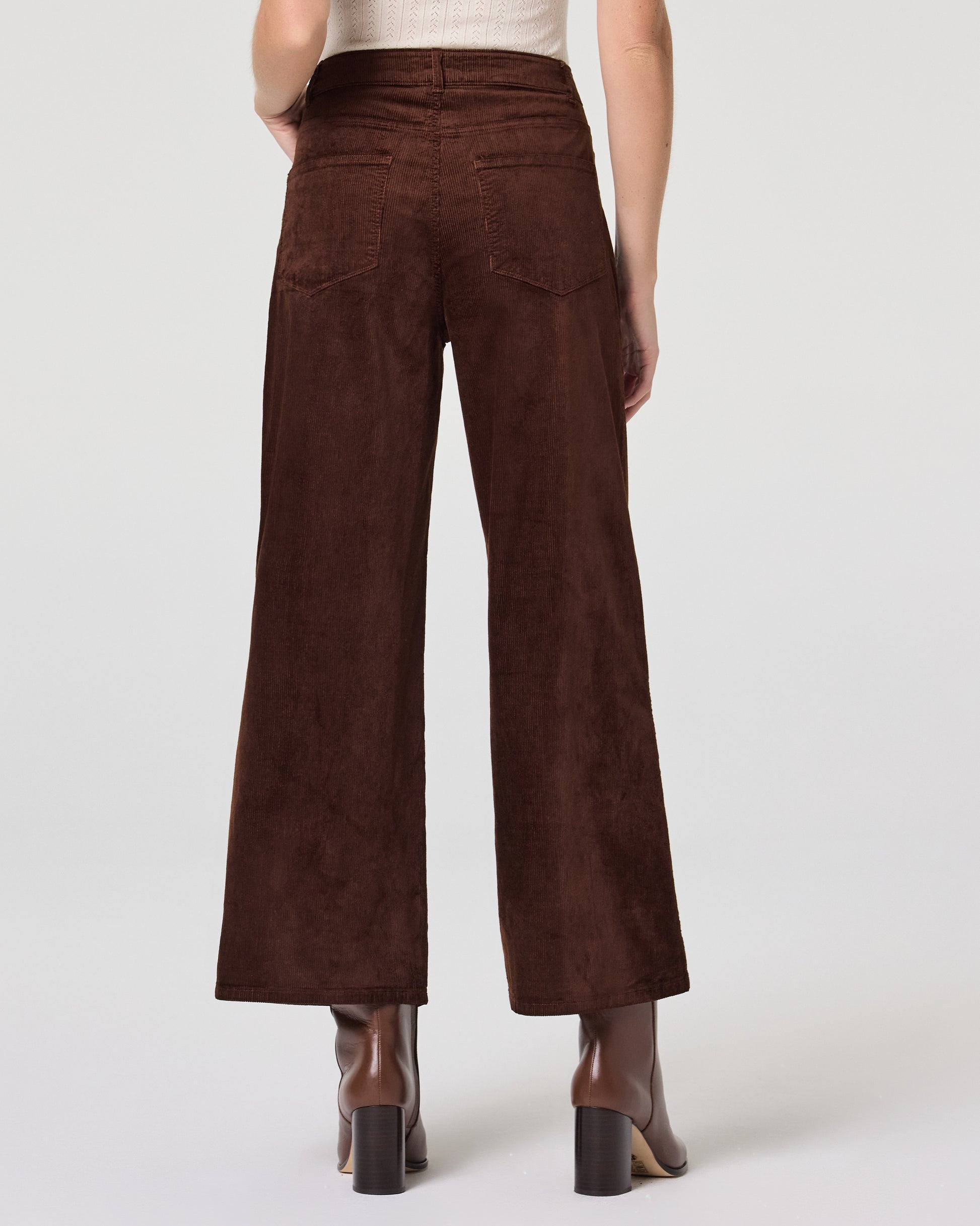 Harper Ankle Wide Leg Pant - Maple Brown Corduroy 23
