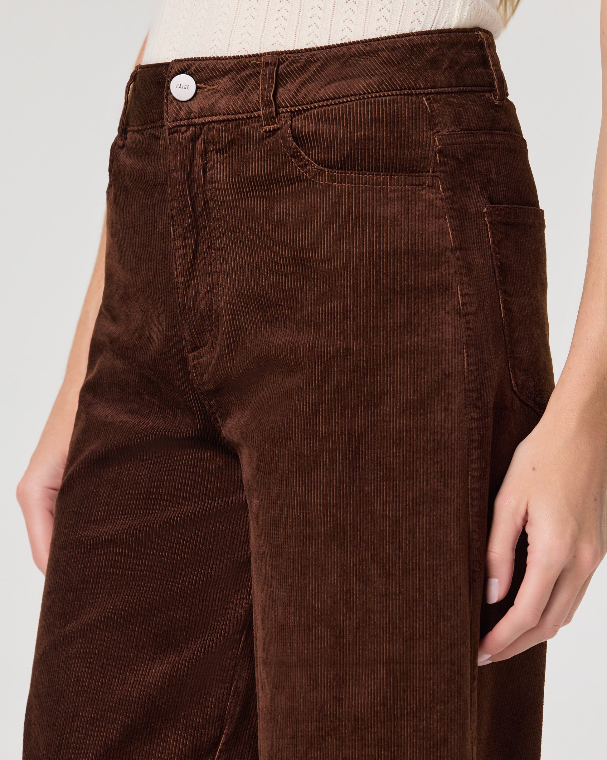 Harper Ankle Wide Leg Pant - Maple Brown Corduroy 23