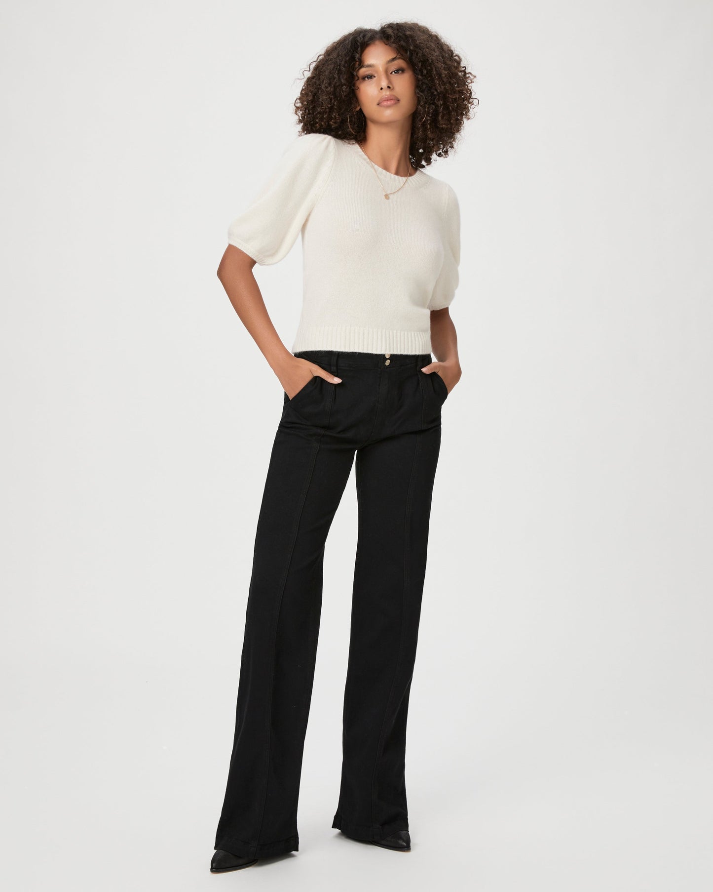 Lucerne Top - Ivory Cashmere, Image 2