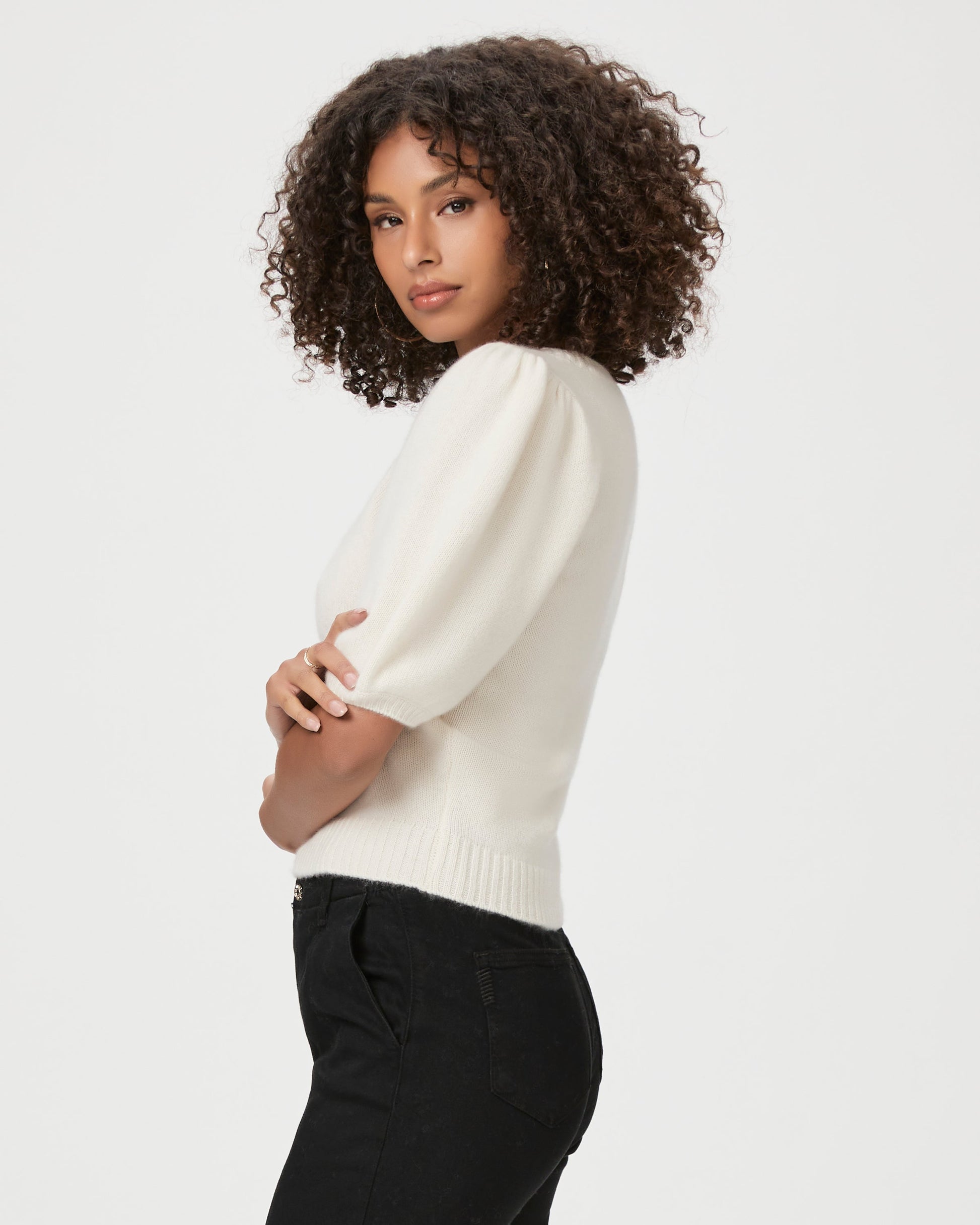 Lucerne Top - Ivory Cashmere, Image 4