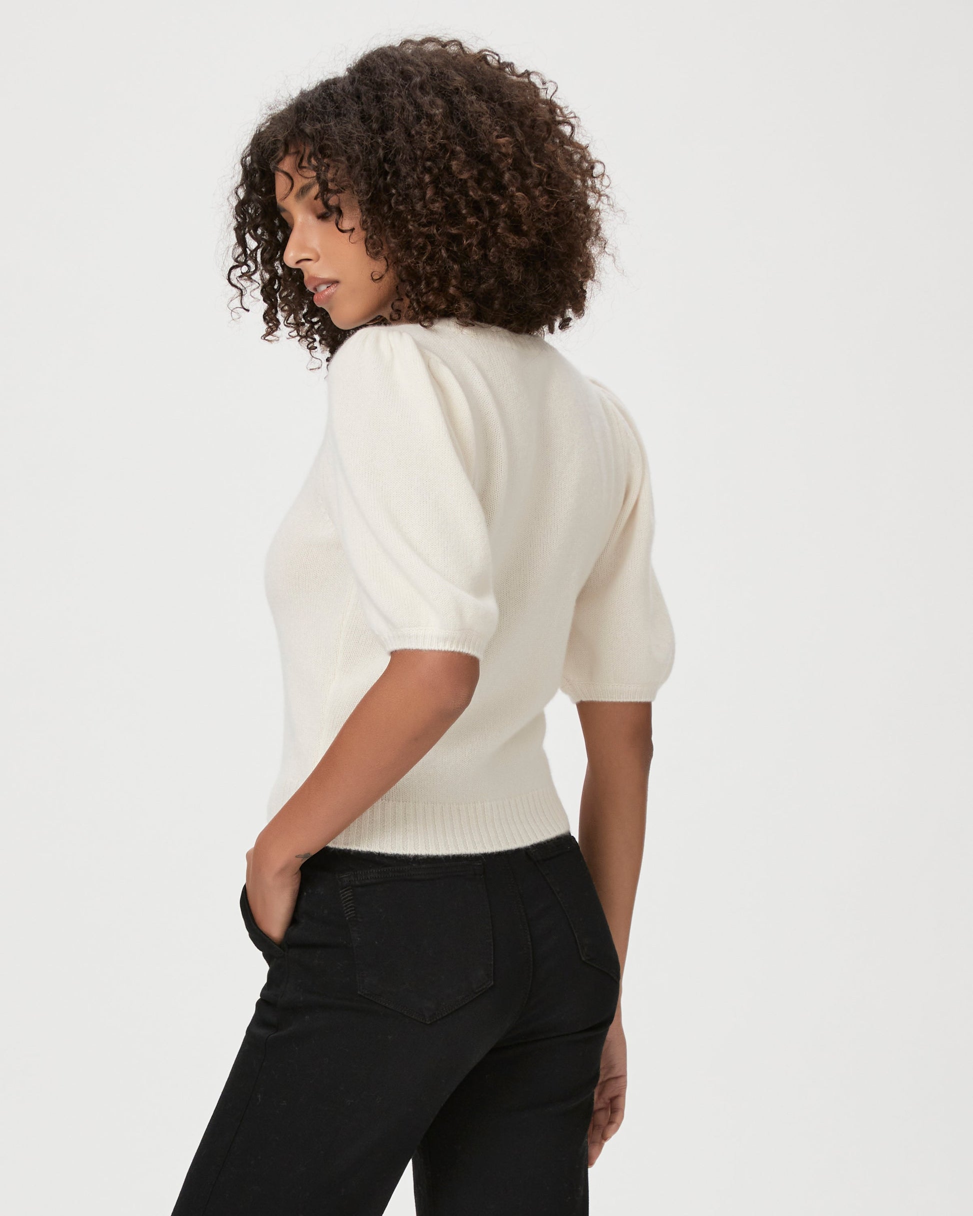 Lucerne Top - Ivory Cashmere, Image 5
