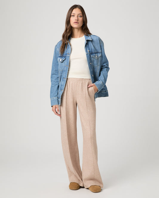 Harper Wide Leg Jean - Heathered Camel 00