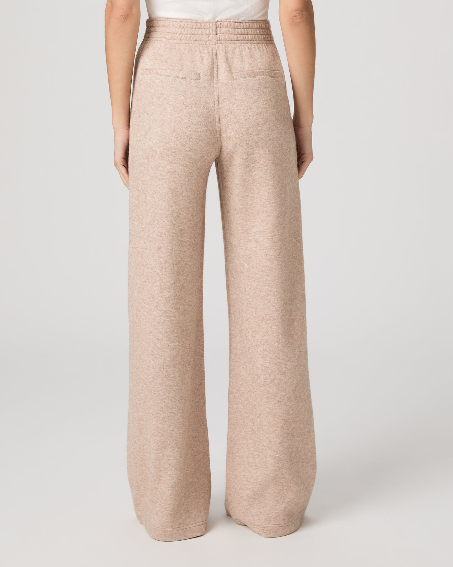 Harper Wide Leg Pant - Heathered Camel