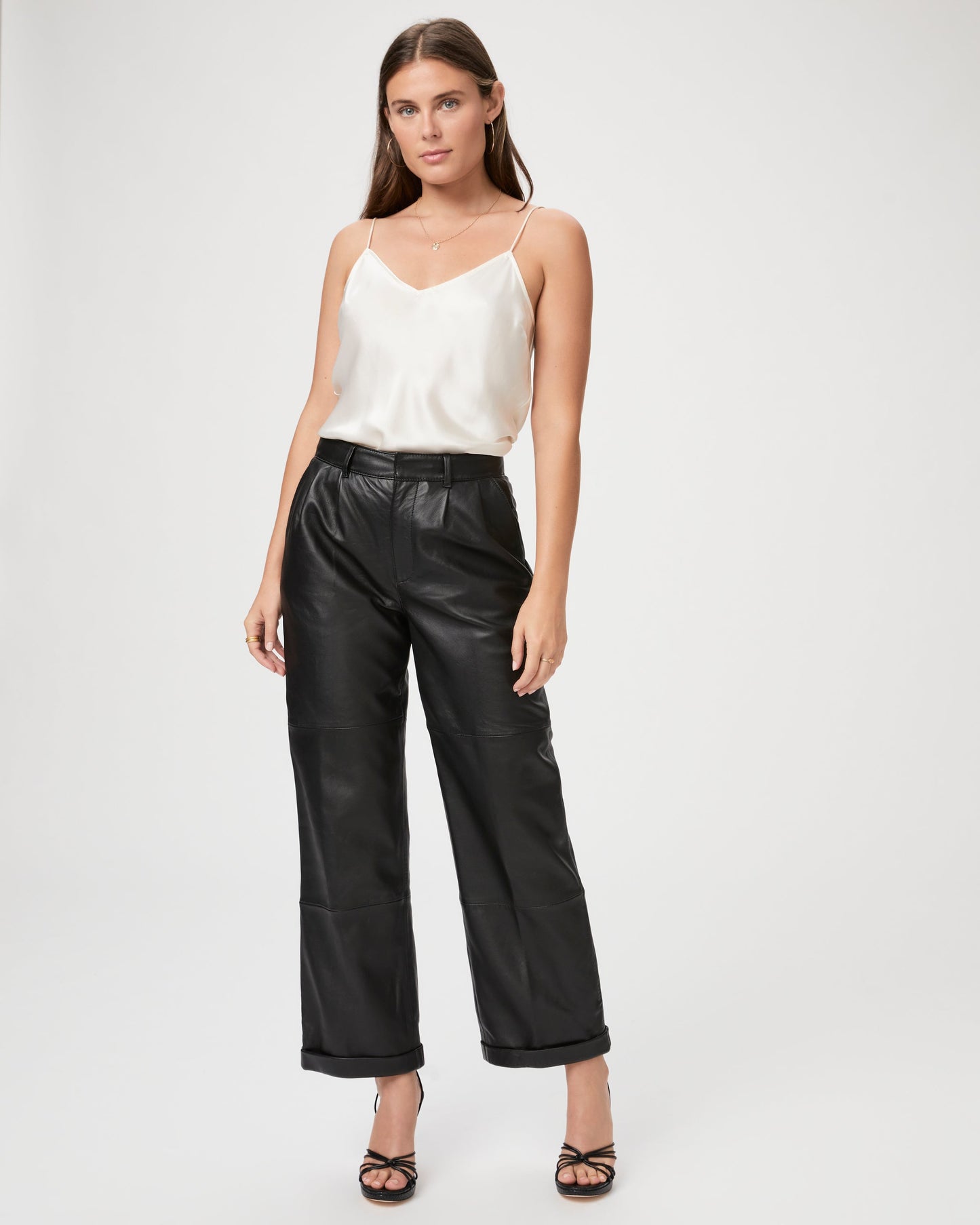 Jia Trouser - Black Leather, Image 1