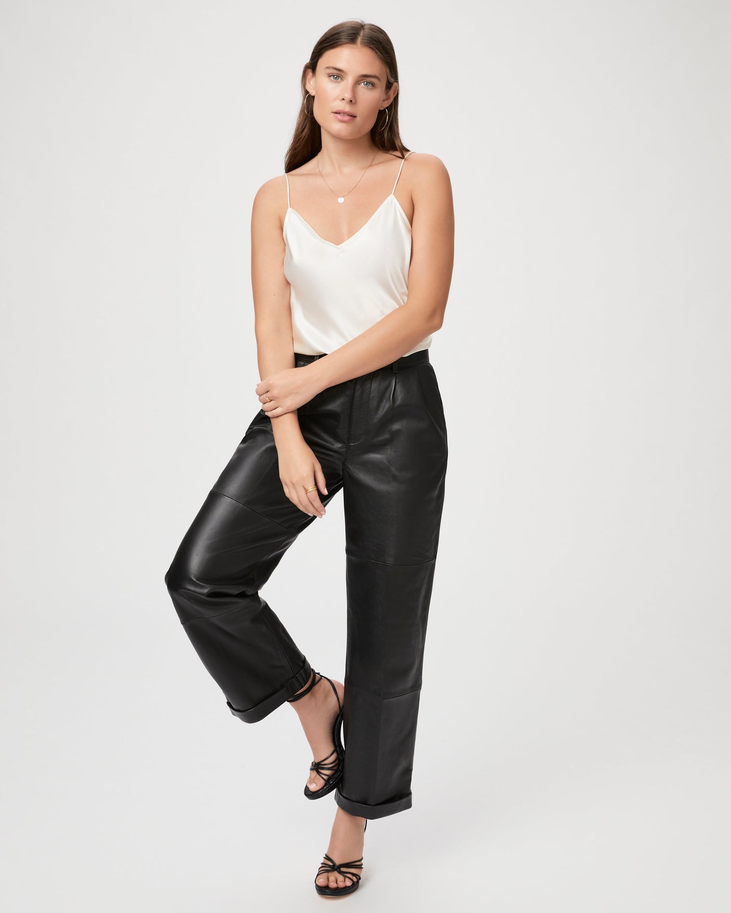 Jia Trouser - Black Leather, Image 2