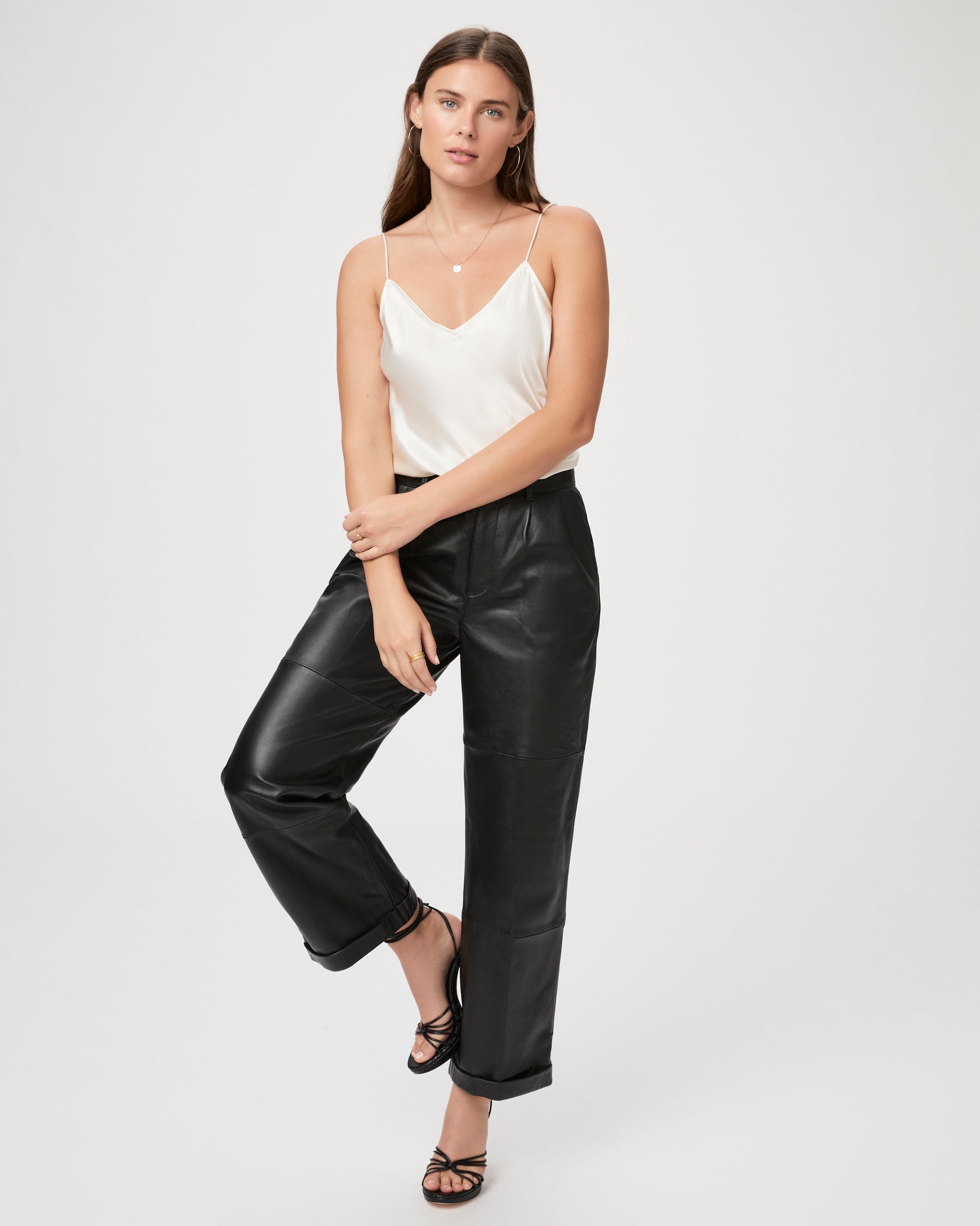 Jia Trouser - Black Leather, Image 2