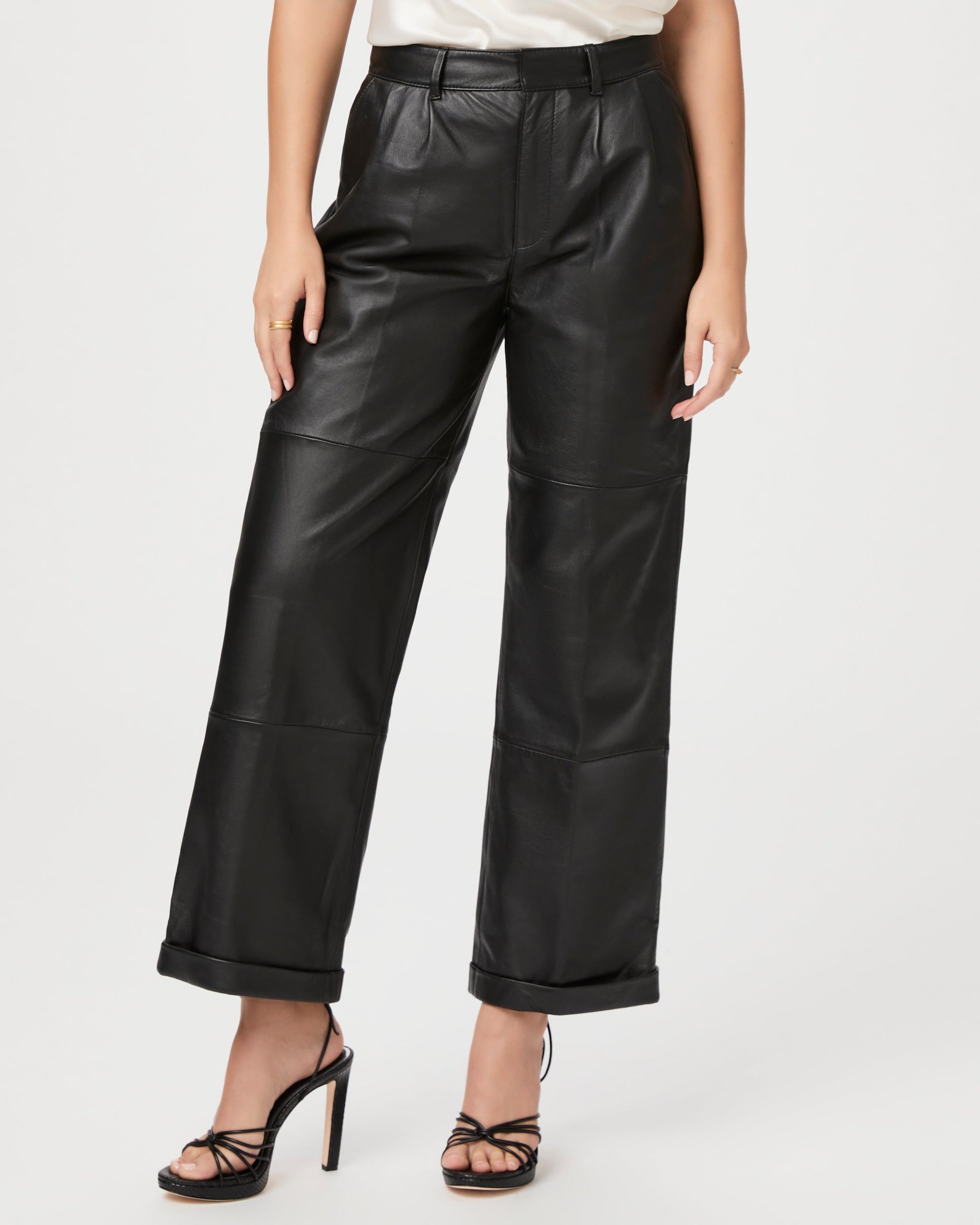 Jia Trouser - Black Leather, Image 3