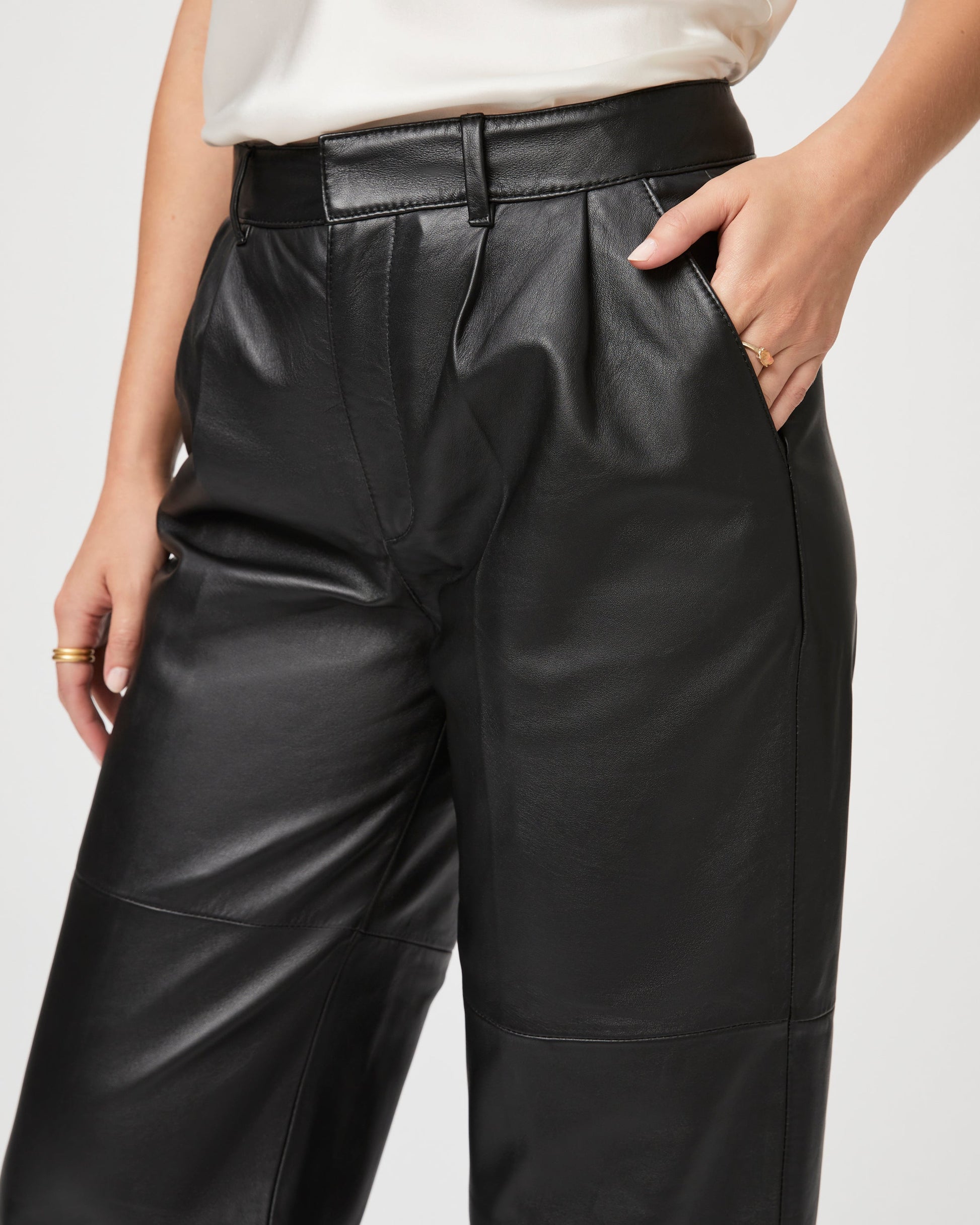 Jia Trouser - Black Leather, Image 6