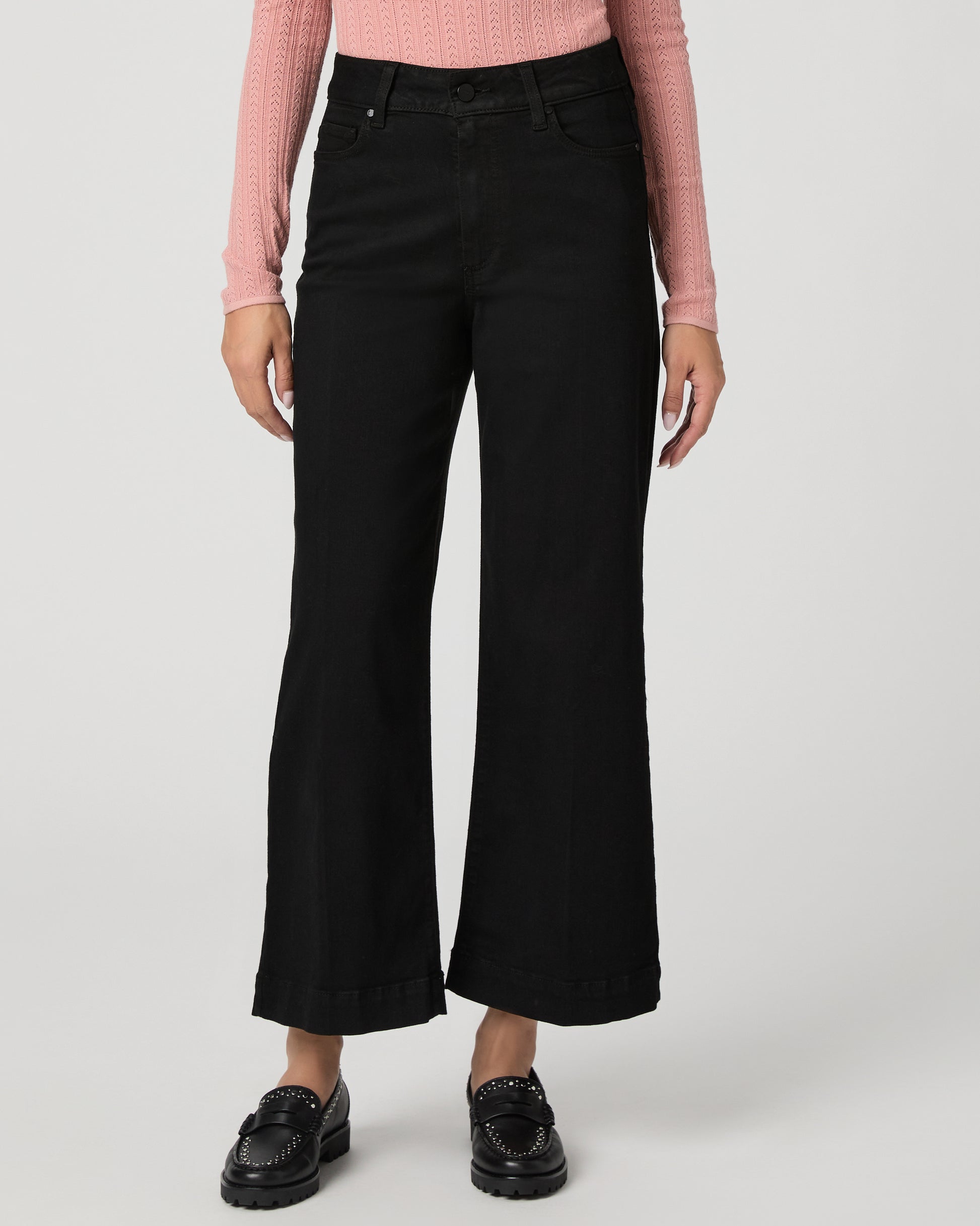 Anessa Petite Wide Leg Jean - Black Shadow 23