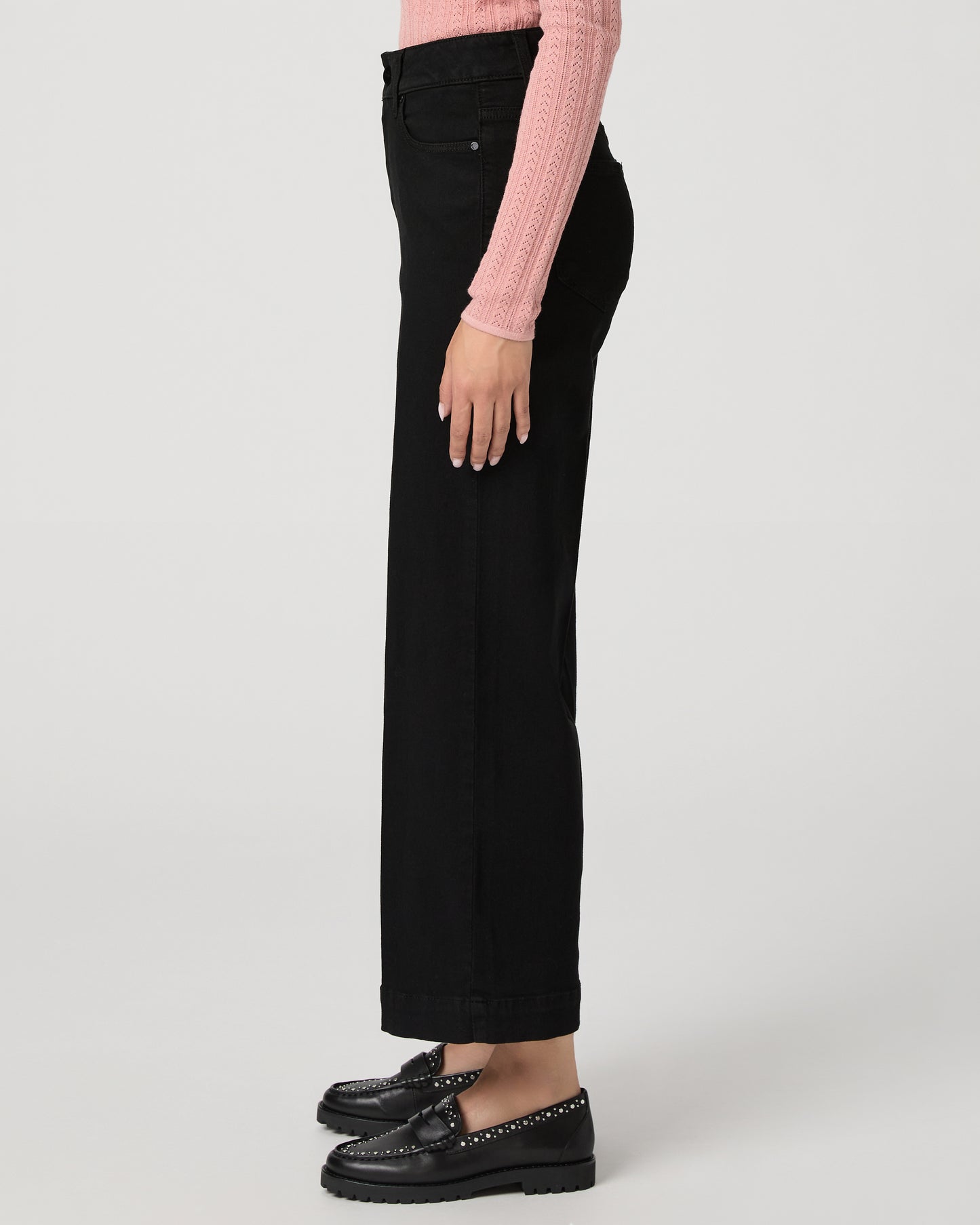 Anessa Petite Wide Leg Jean - Black Shadow 23