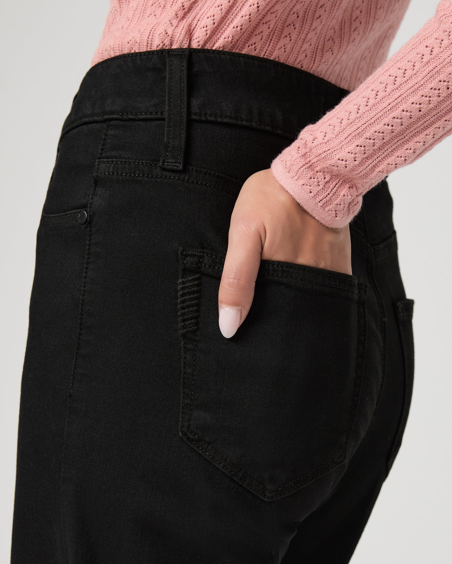 Anessa Petite Wide Leg Jean - Black Shadow 23