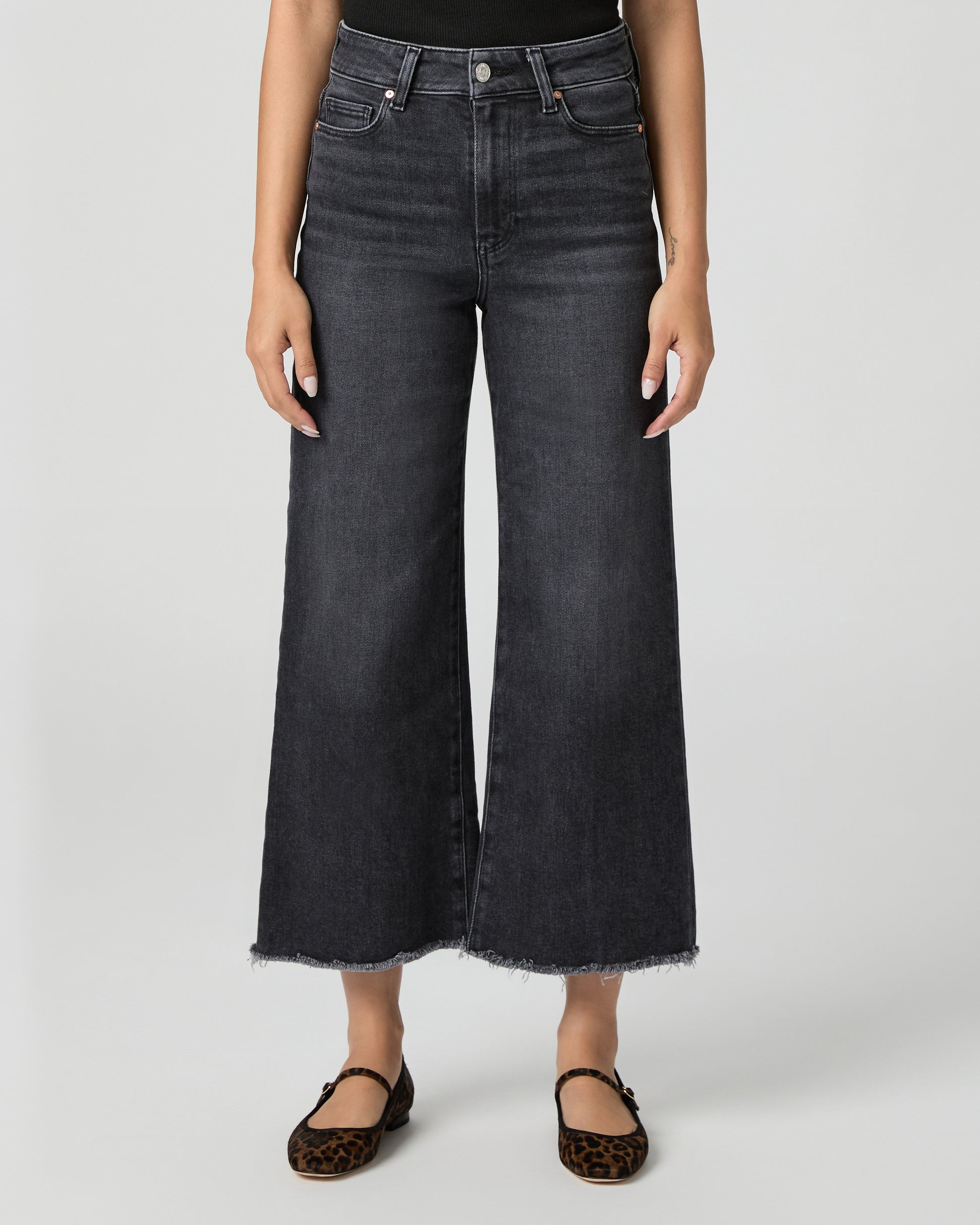 Anessa Petite Wide Leg Jean - Black Lotus 23