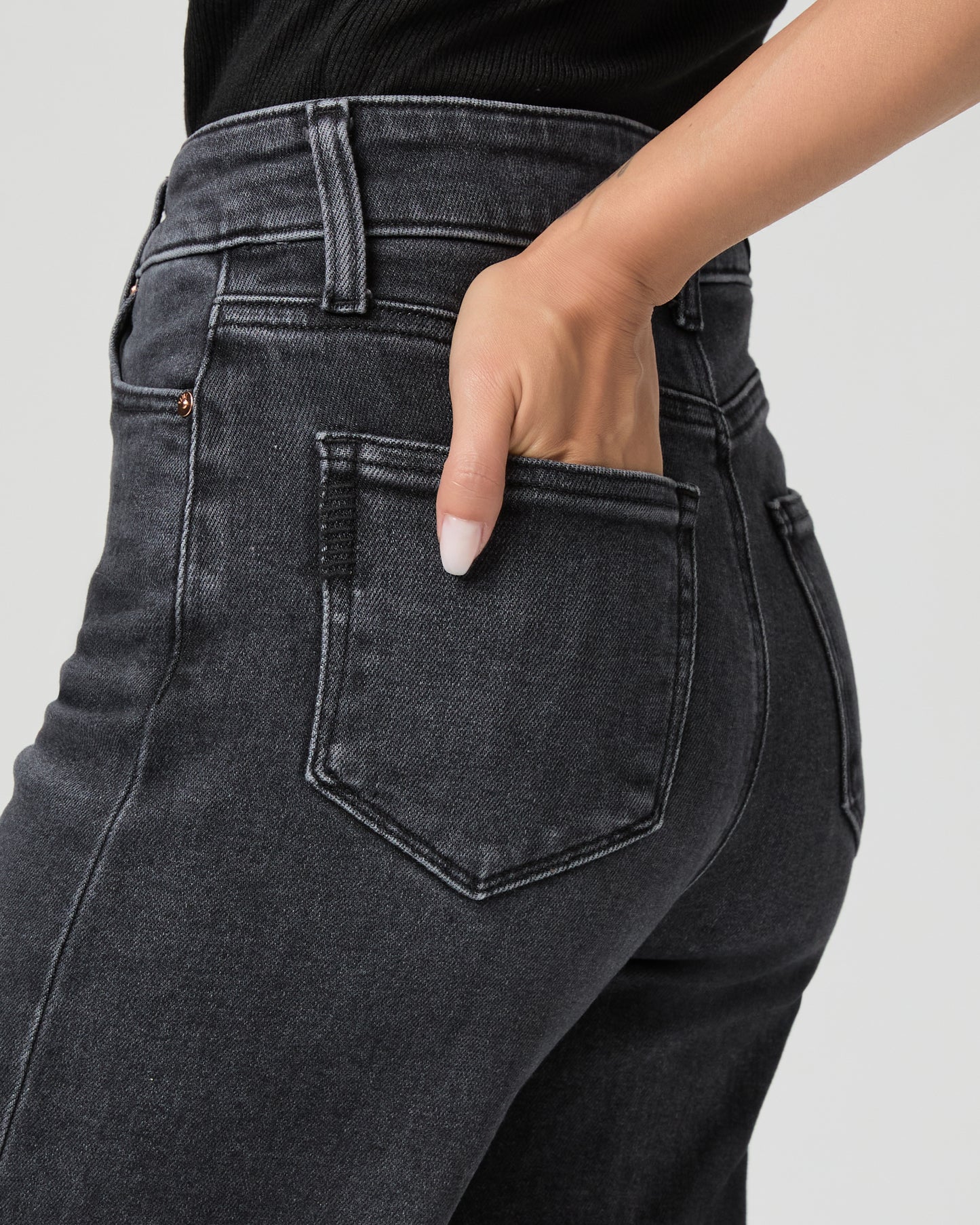 Anessa Petite Wide Leg Jean - Black Lotus 23