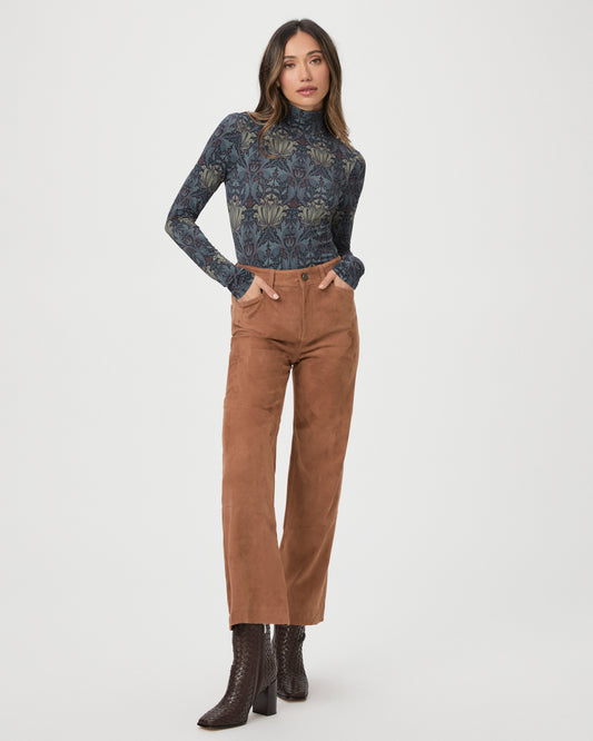 Leenah Ankle Pant - Toffee Bronze Suede