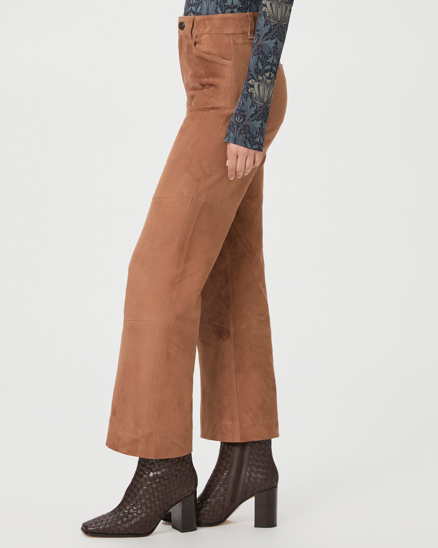 Leenah Ankle Pant - Toffee Bronze Suede