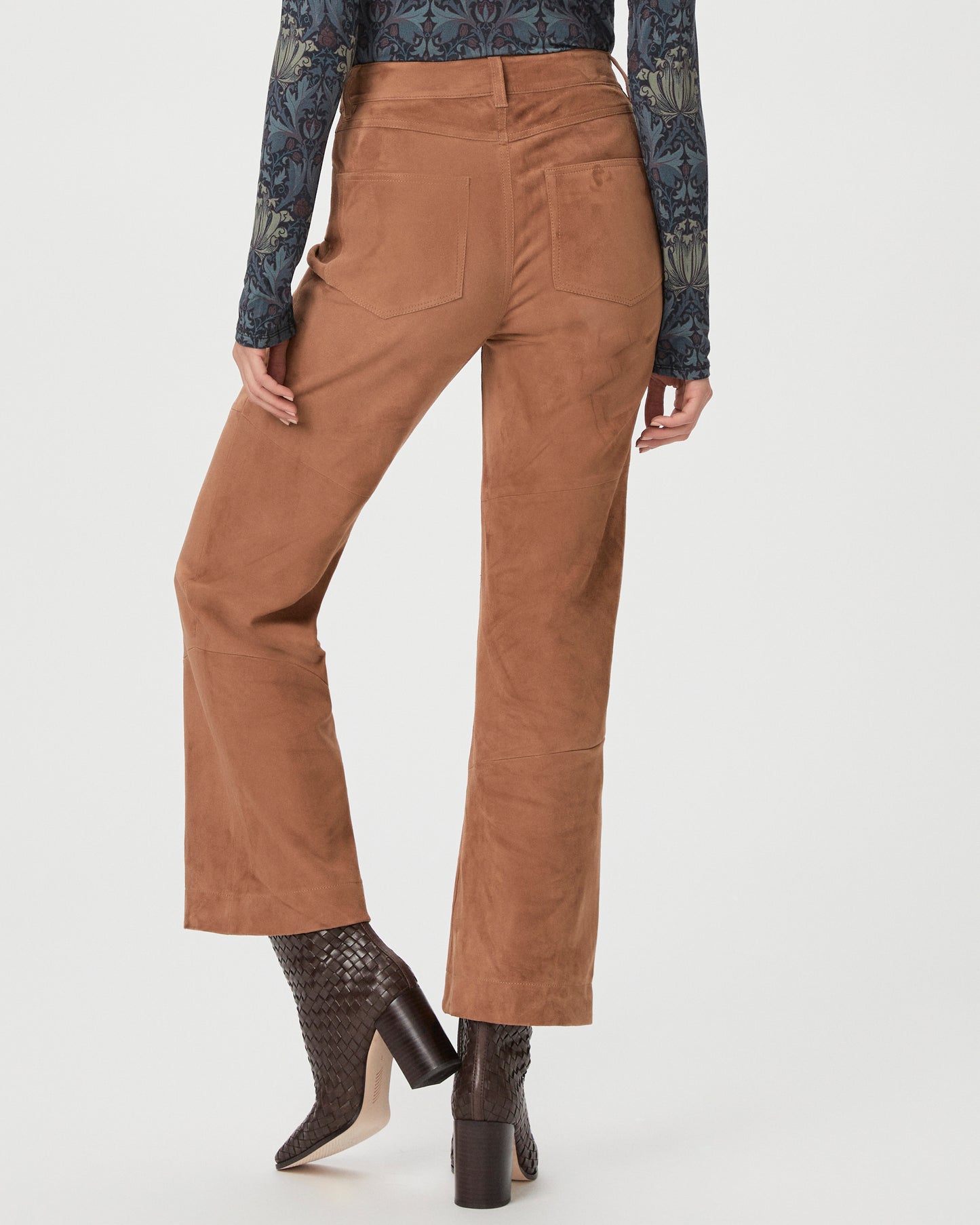 Leenah Ankle Pant - Toffee Bronze Suede