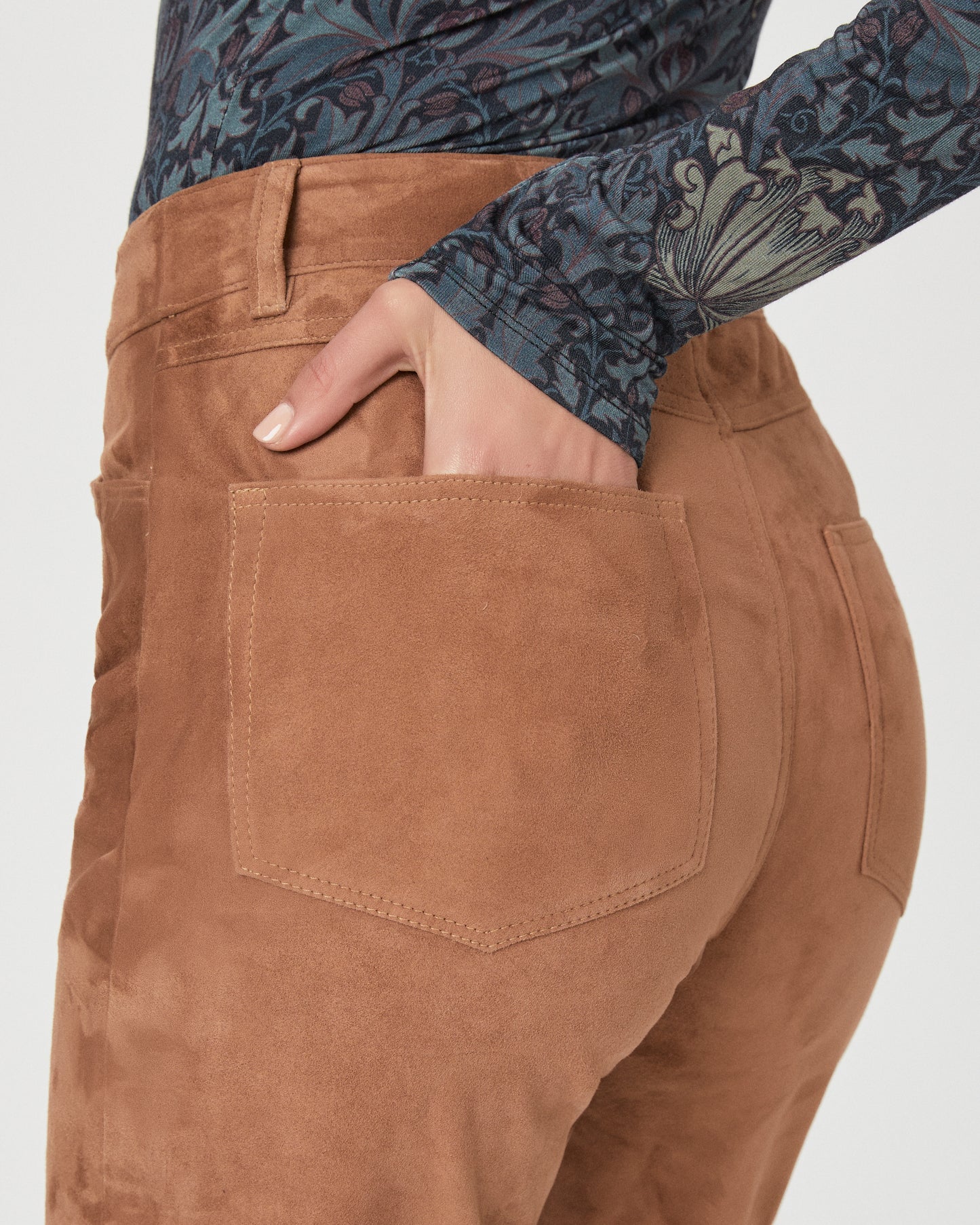 Leenah Ankle Pant - Toffee Bronze Suede