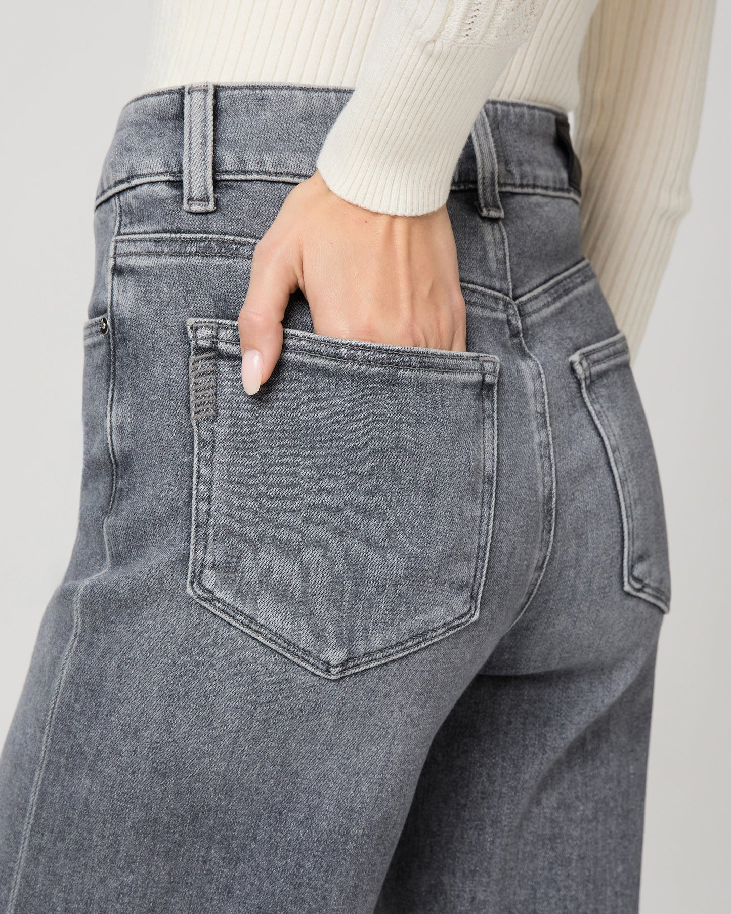 Sasha Wide Leg Jean - Smokey Grey 23